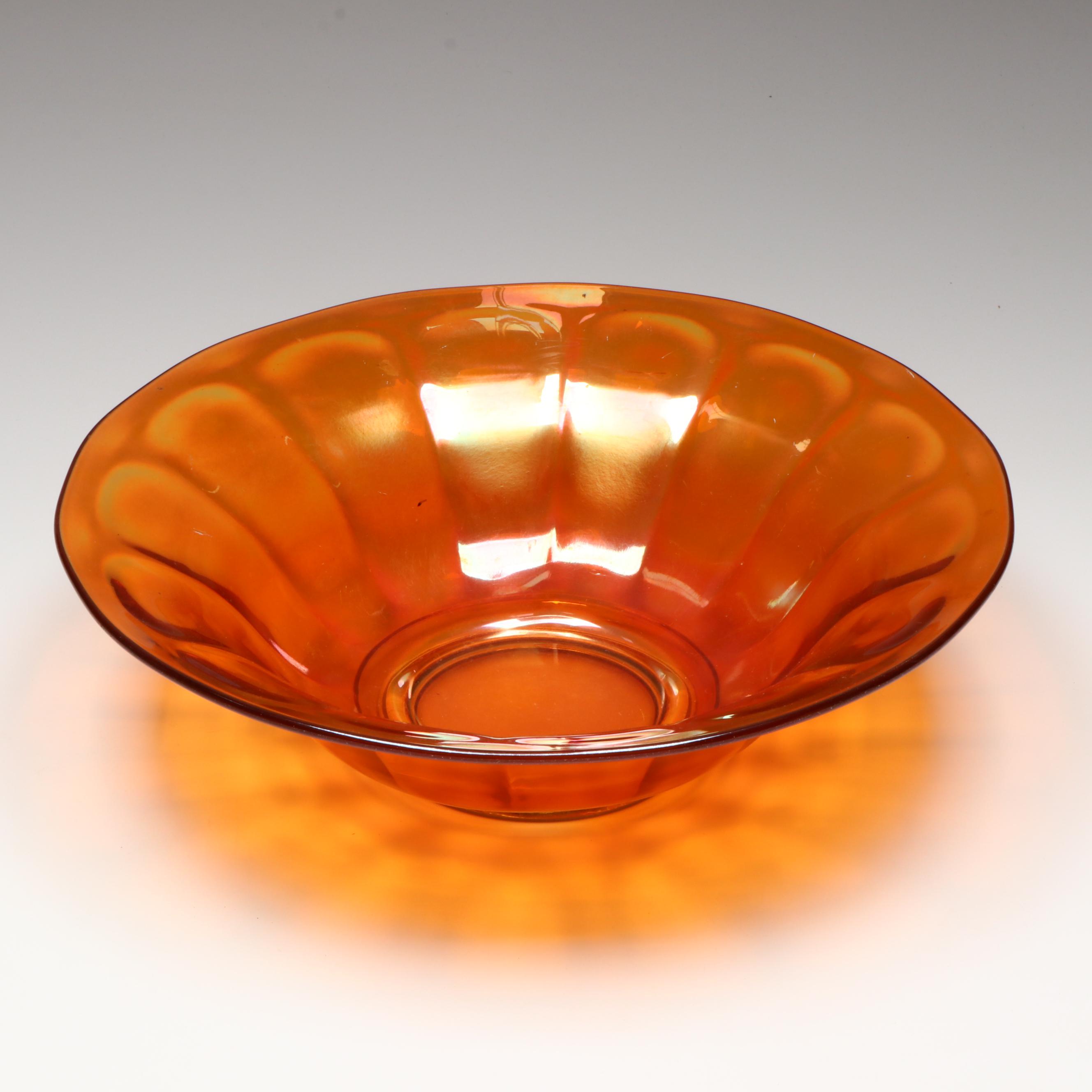 Fenton with Other Marigold Carnival Glass Bowls