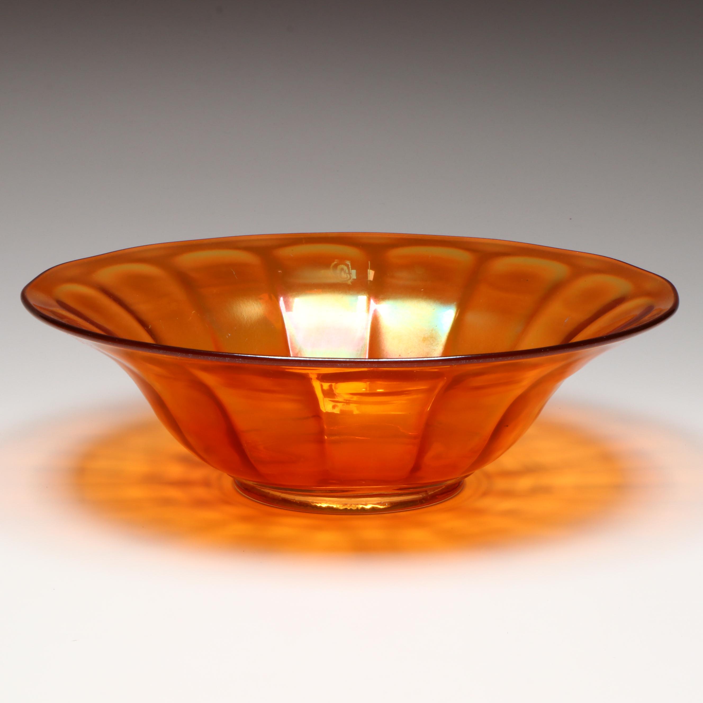 Fenton with Other Marigold Carnival Glass Bowls
