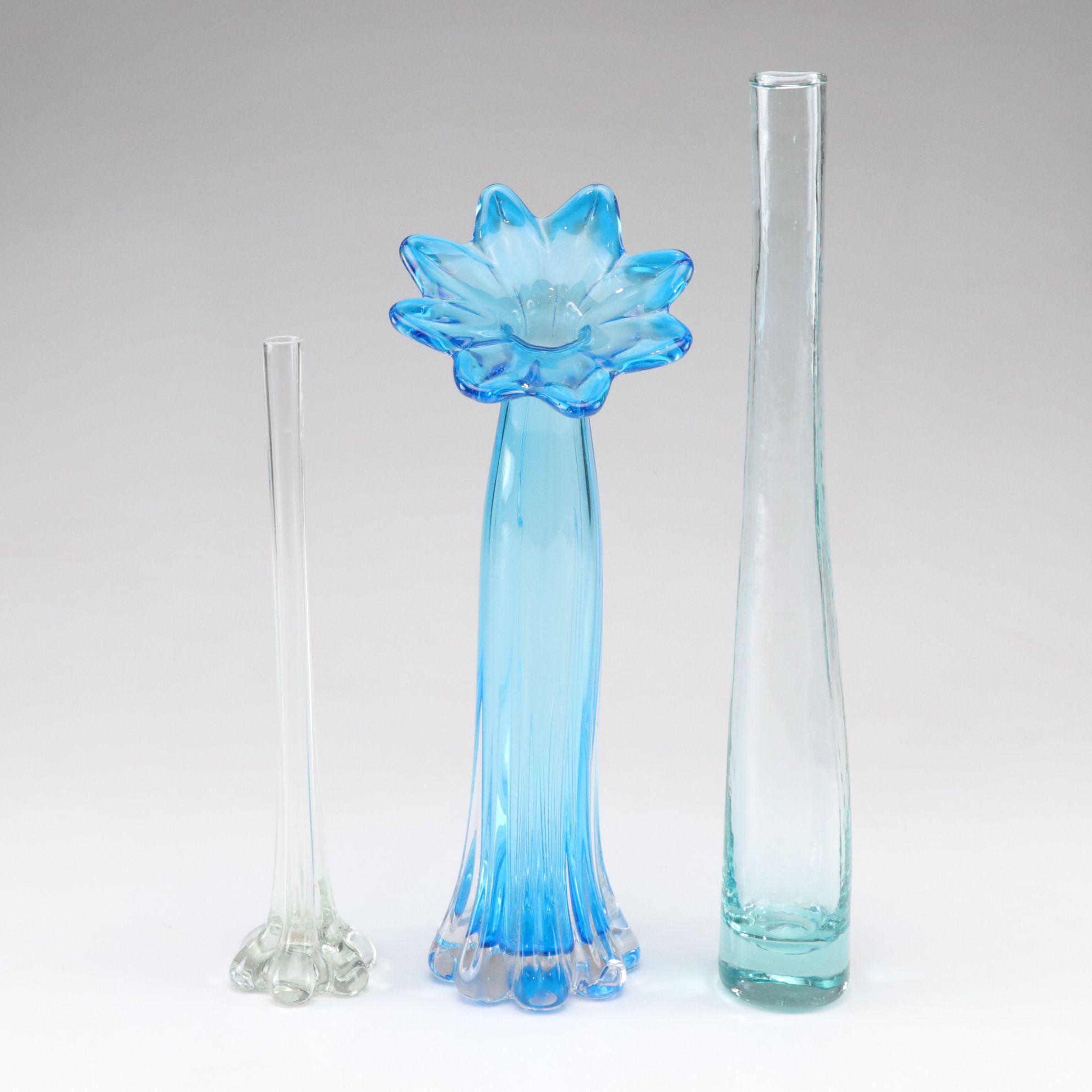 Three Modernist Art Glass Vases