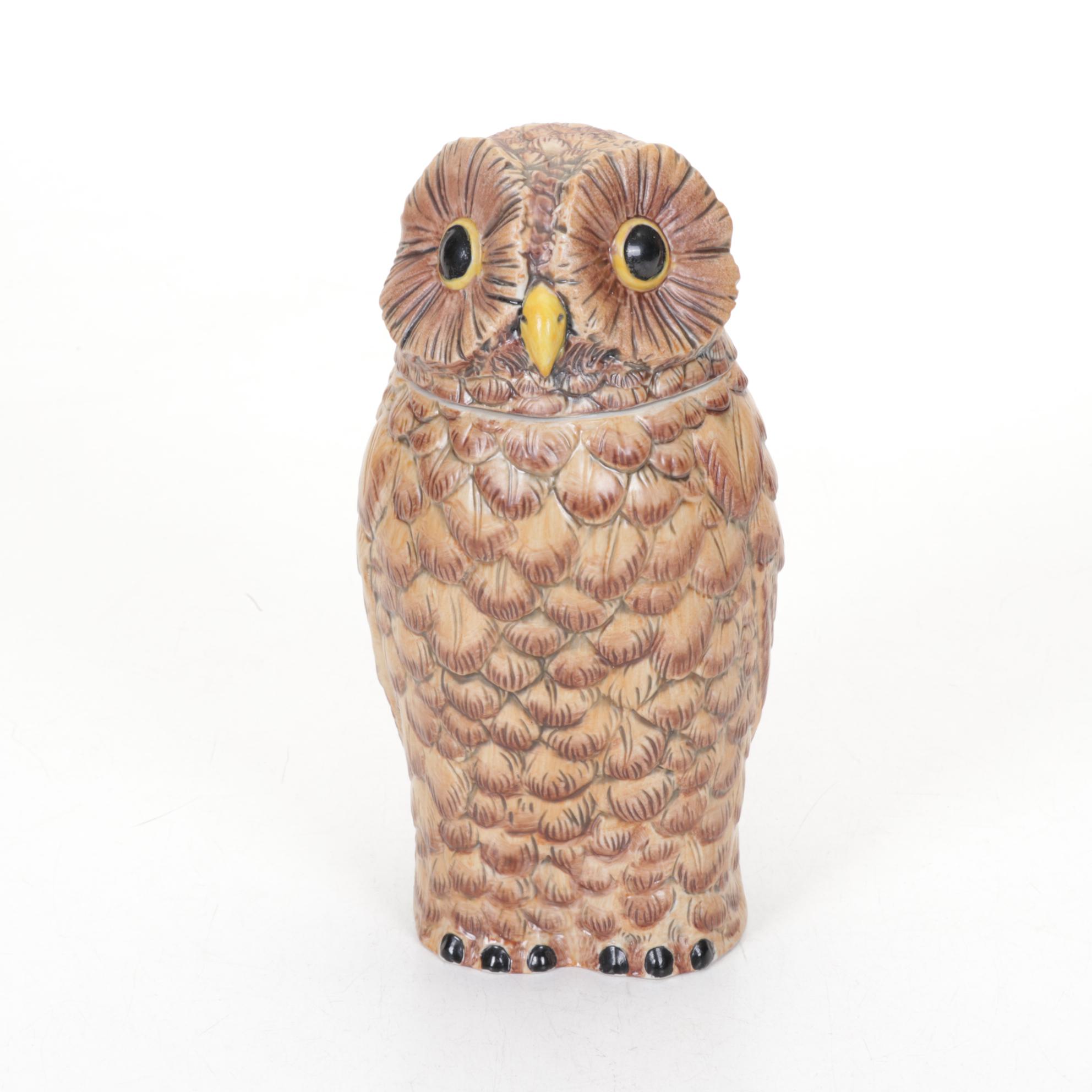Gerz Owl Beer Stein with Cast Copper Coin Bank & More