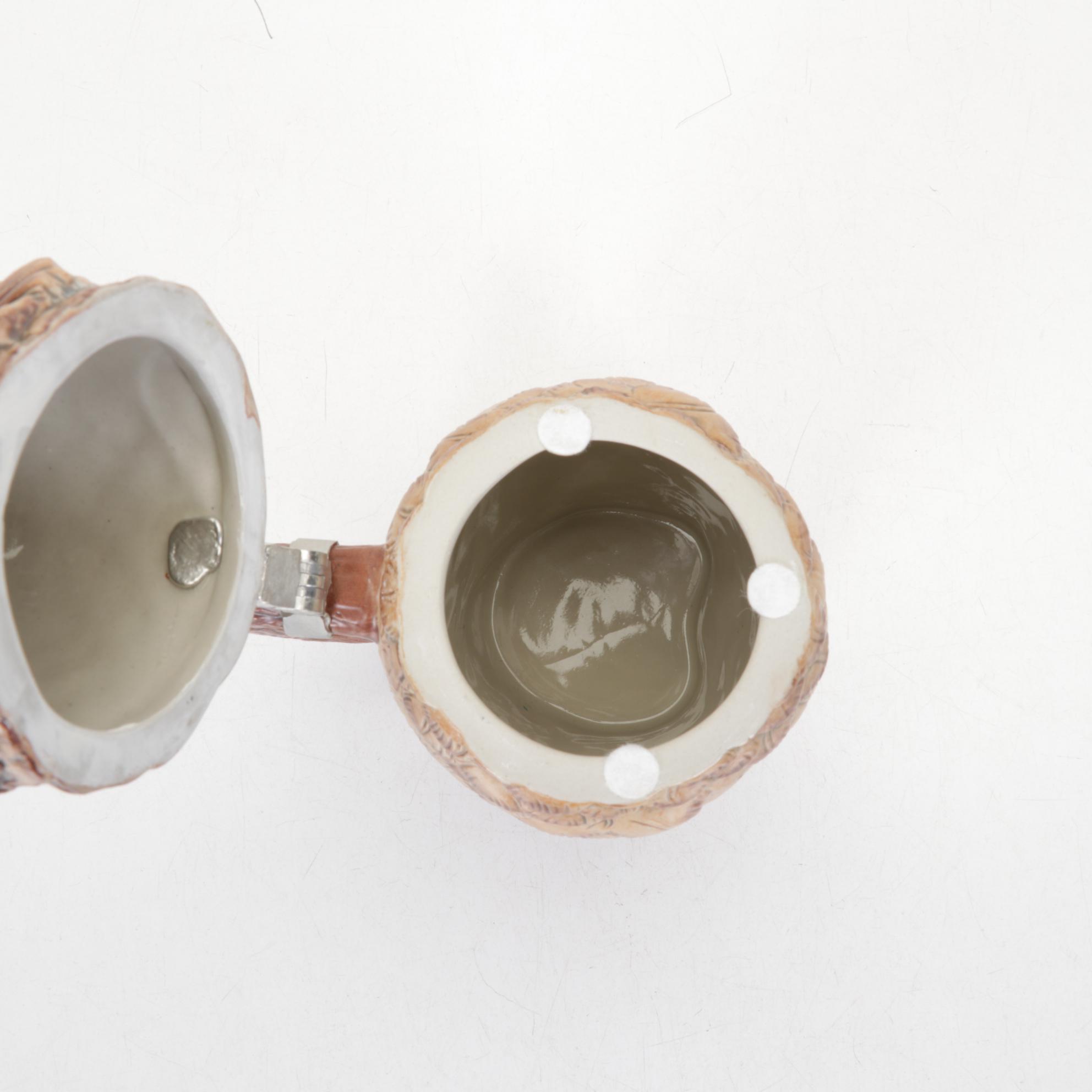 Gerz Owl Beer Stein with Cast Copper Coin Bank & More