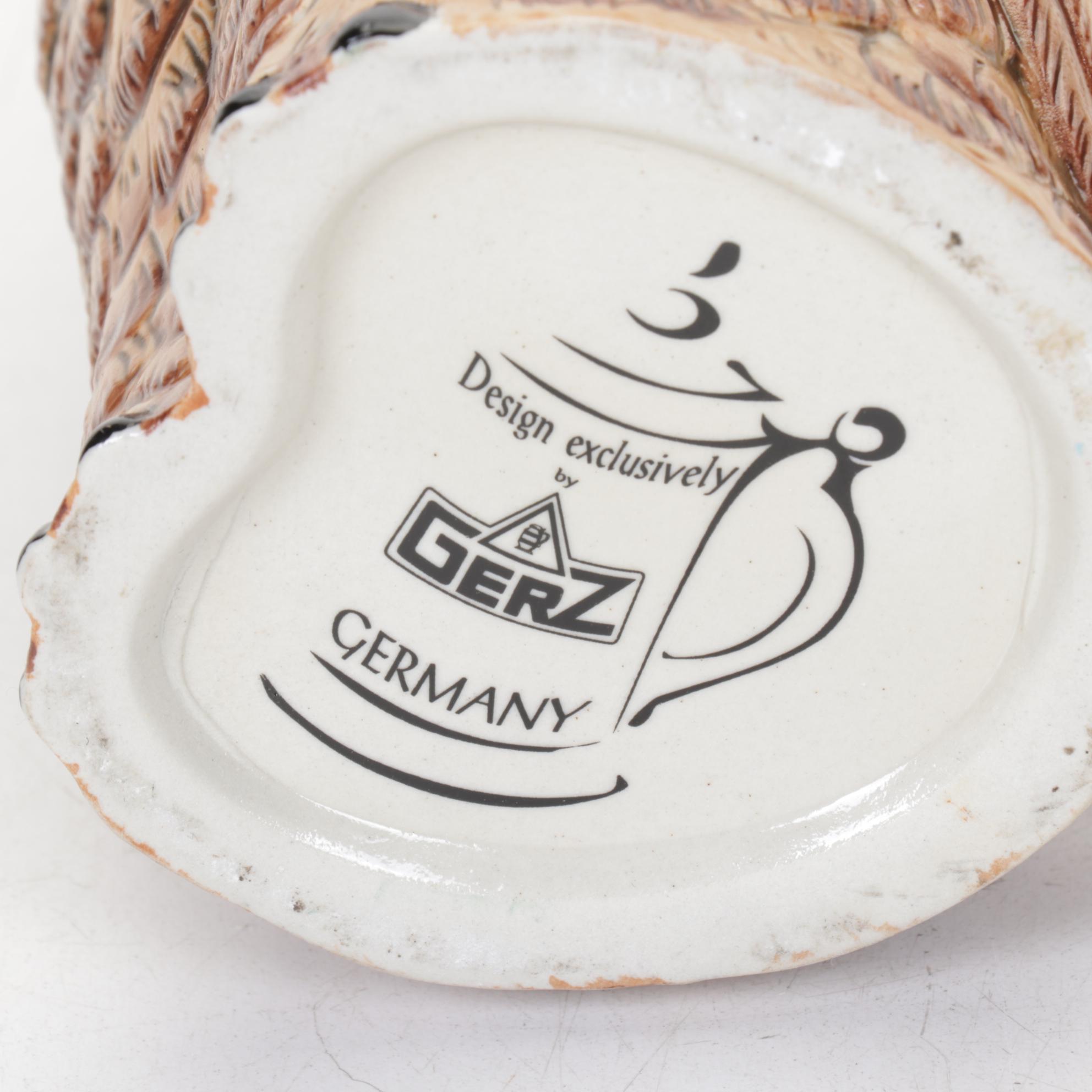 Gerz Owl Beer Stein with Cast Copper Coin Bank & More