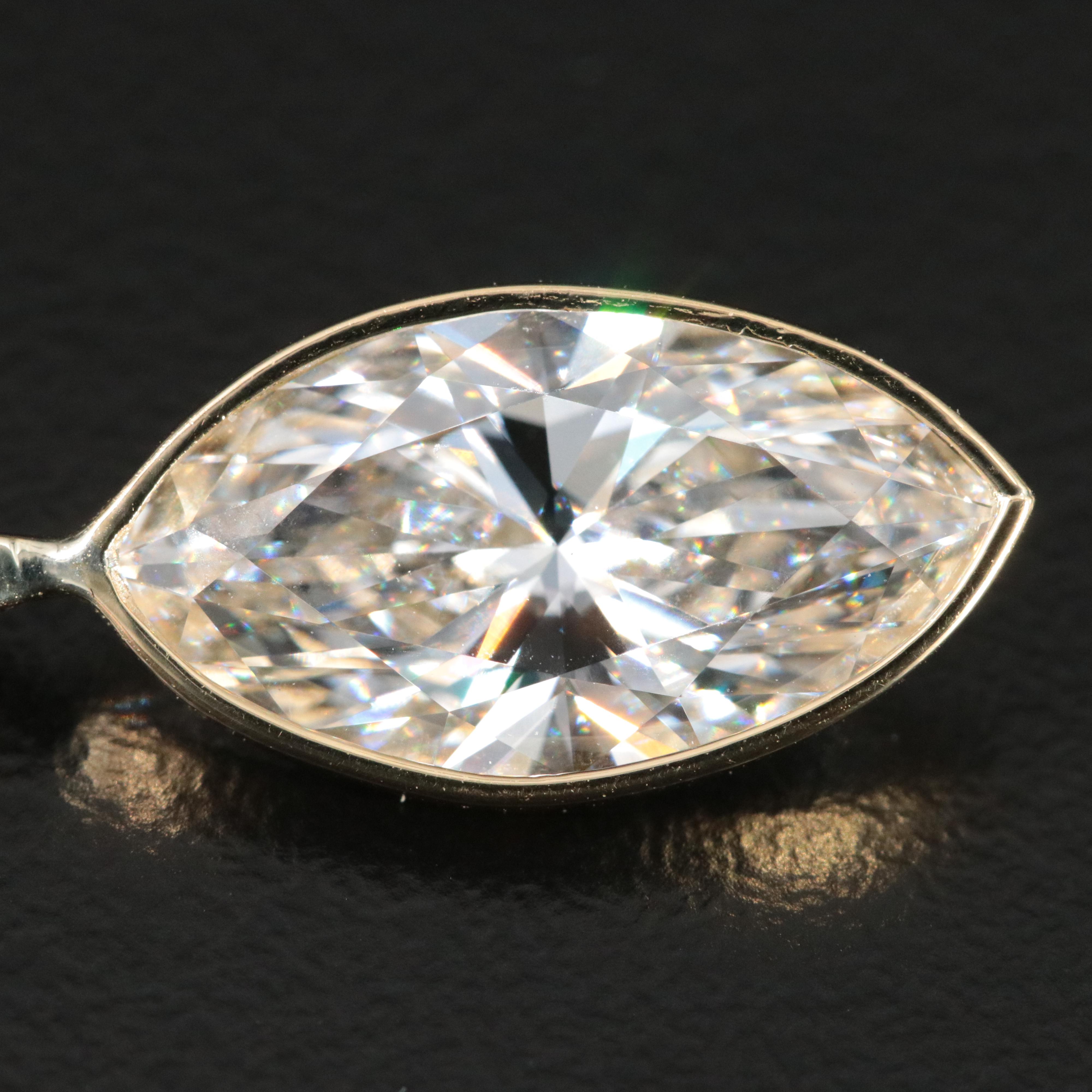 18K 3.08 CT Lab Grown Diamond Pendant with IGI Report