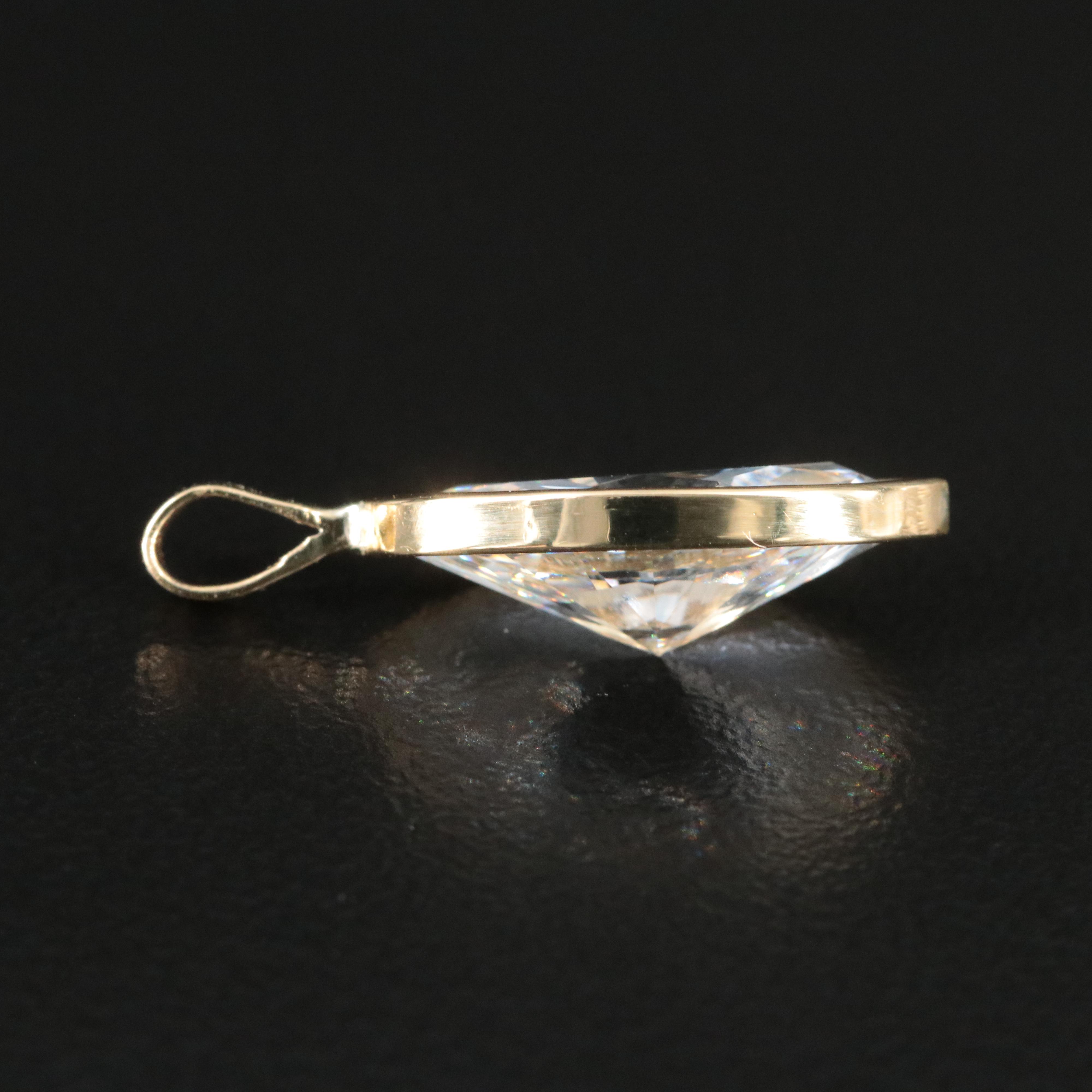 18K 3.08 CT Lab Grown Diamond Pendant with IGI Report