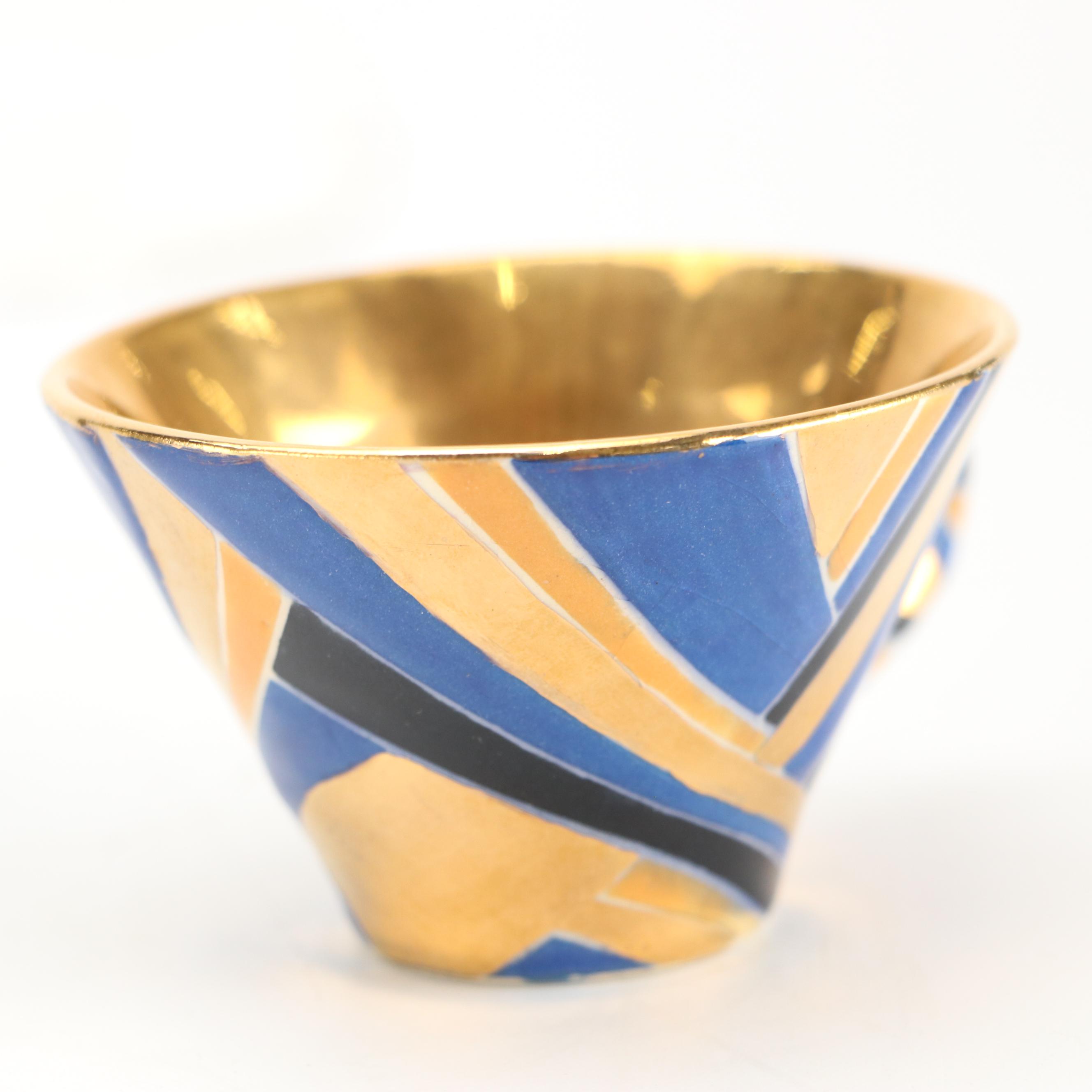 Joan Takayama-Ogana Striped Ceramic Tea Set, 1990