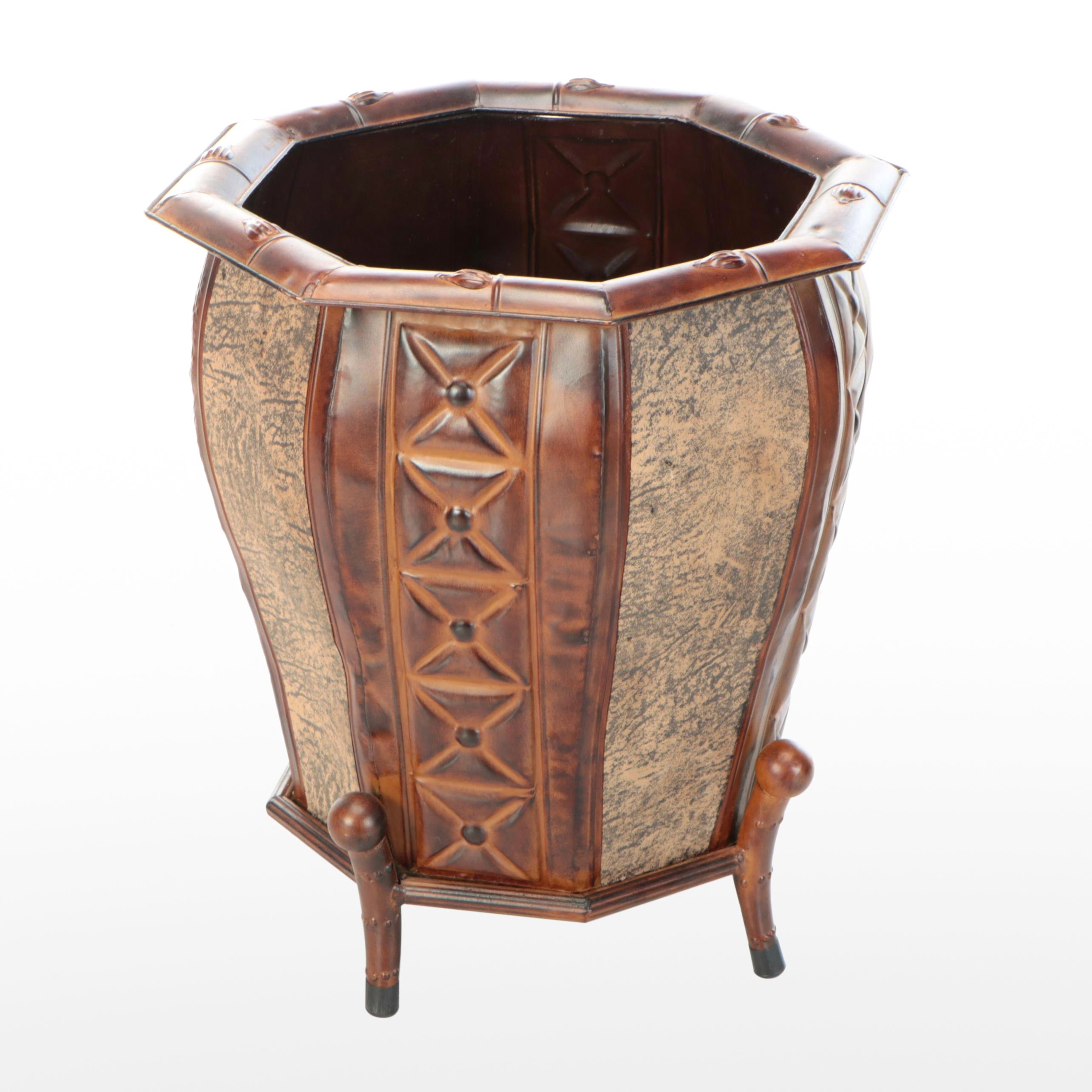 Chinese Decorator Pressed Metal Jardinière, 21st Century