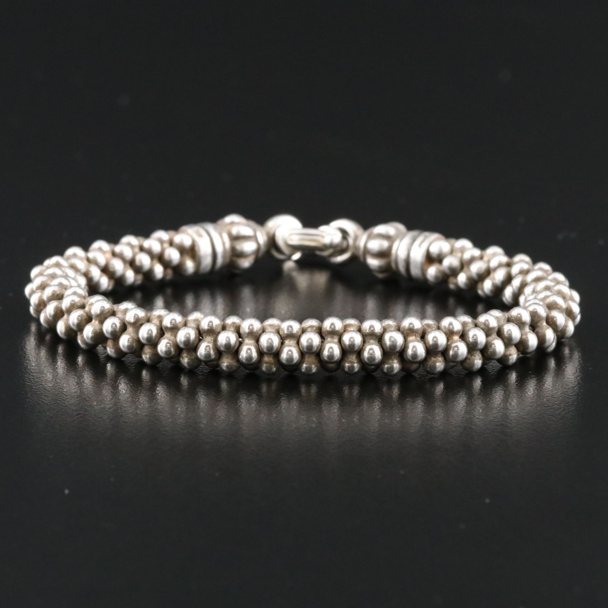 Caviar Sterling Beaded Bracelet