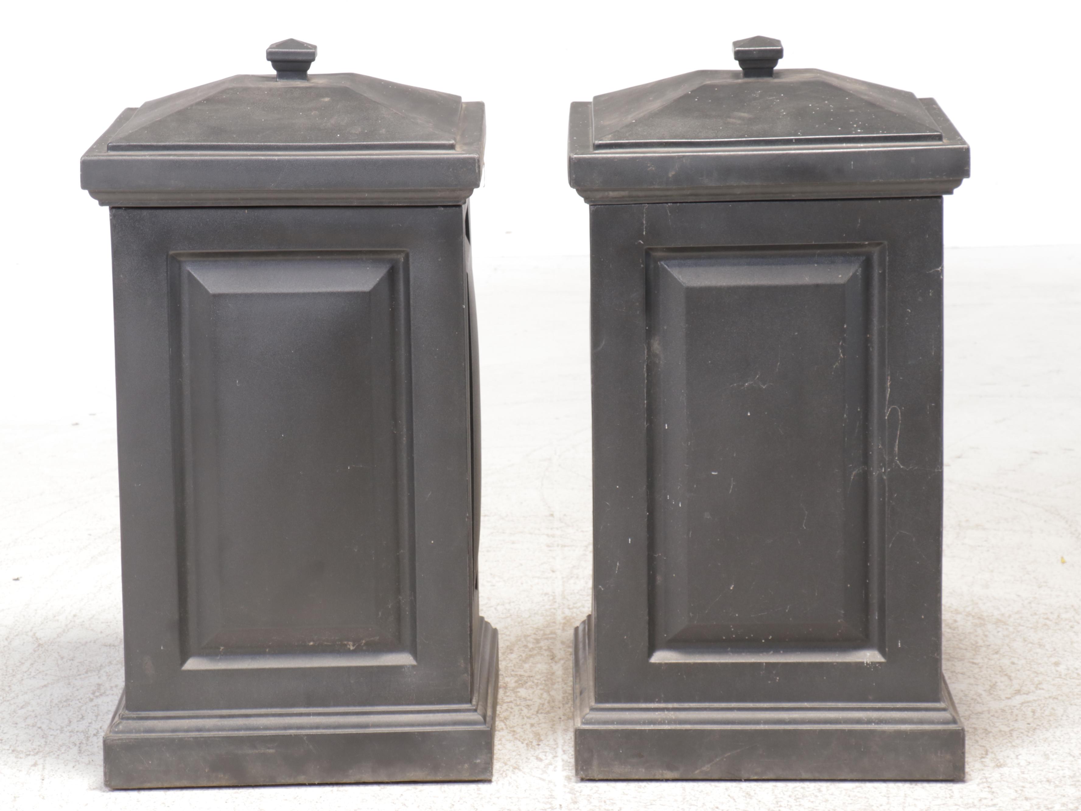 Pair of Plastic Outdoor Storage Bins