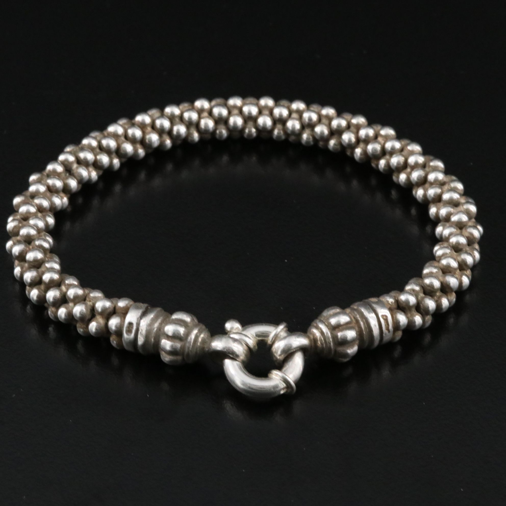 Caviar Sterling Beaded Bracelet
