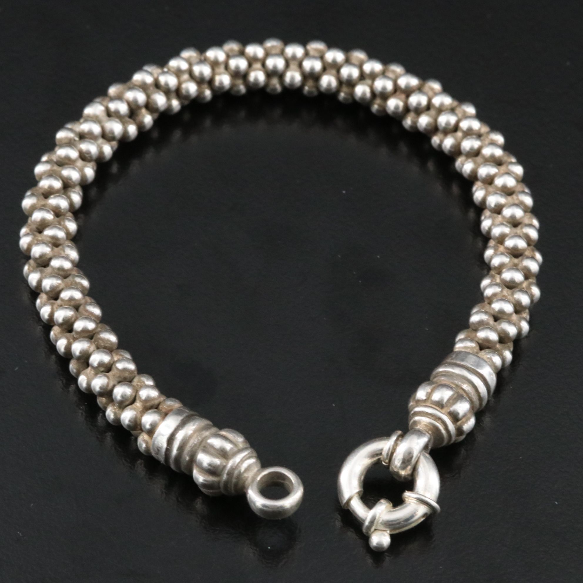 Caviar Sterling Beaded Bracelet
