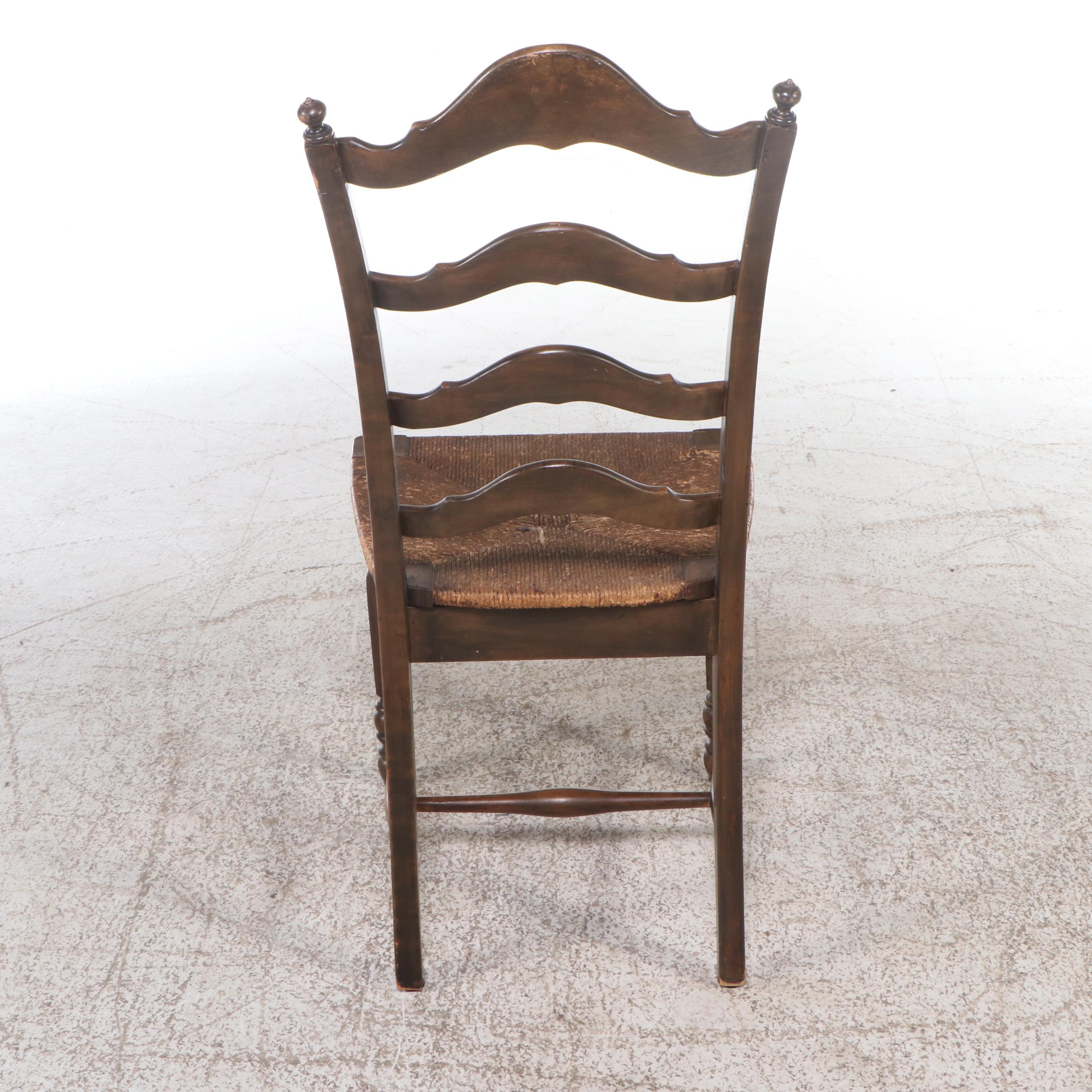 Ladderback Side Chair with Woven Seat