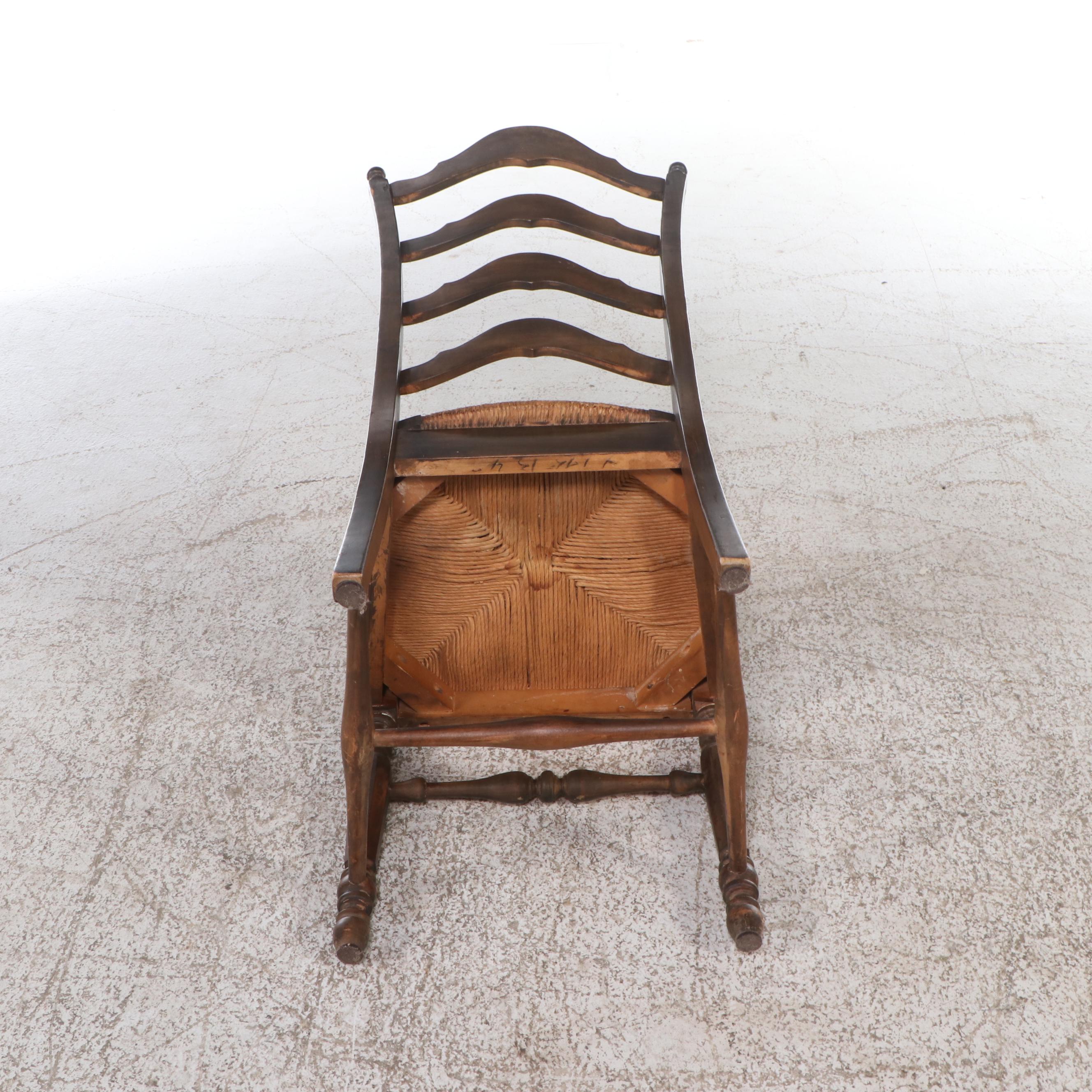 Ladderback Side Chair with Woven Seat