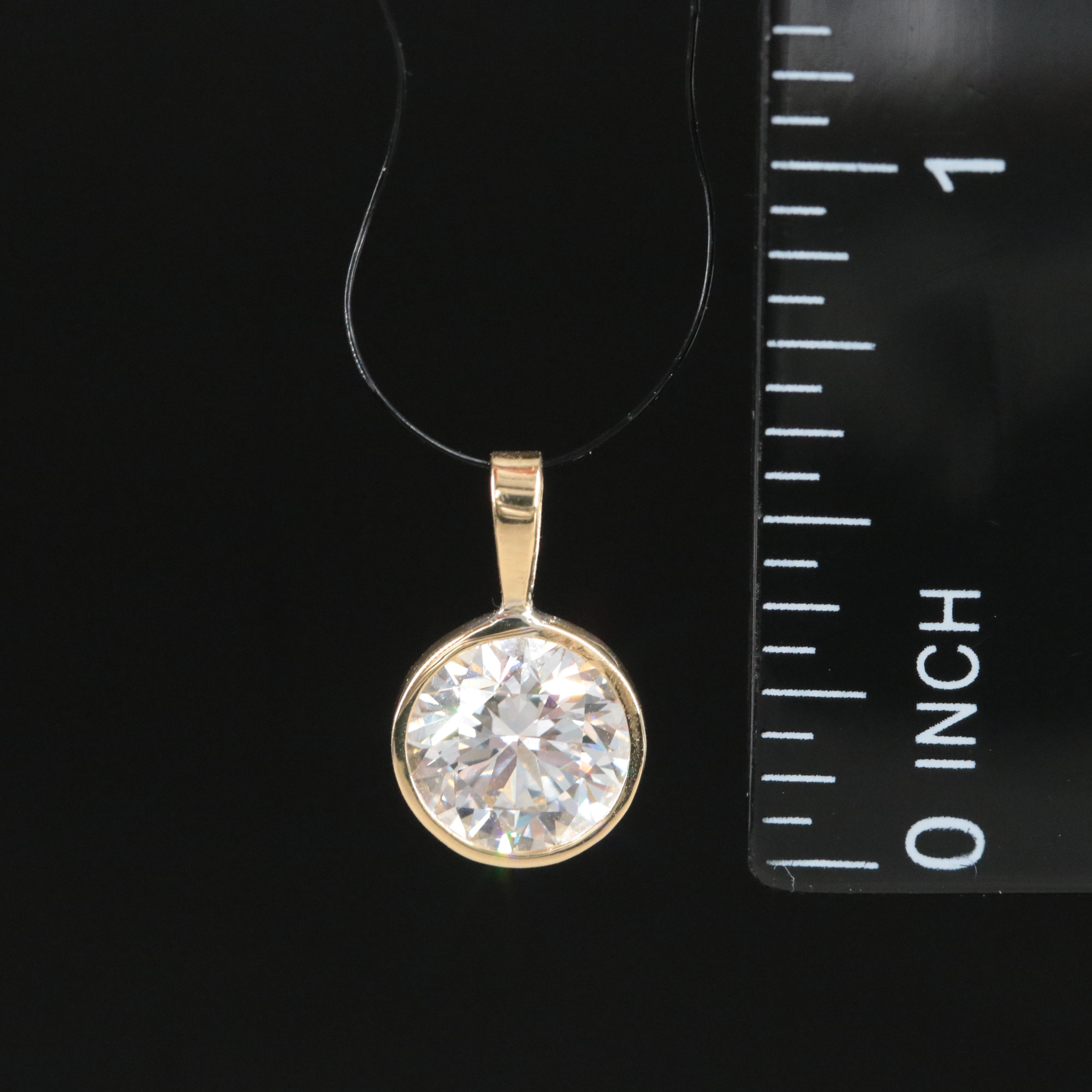 18K 2.05 CT Lab Grown Diamond Pendant with IGI Report