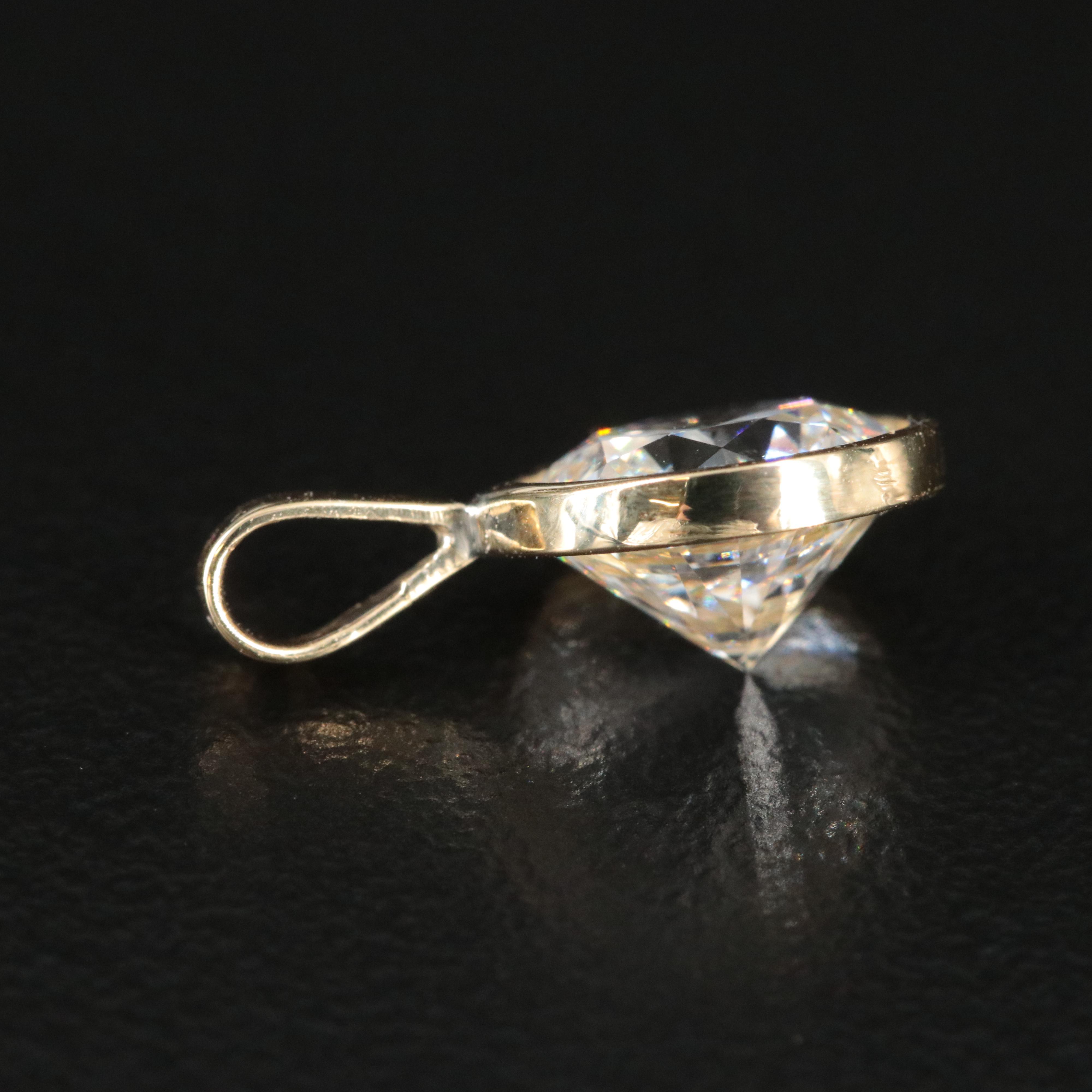 18K 2.05 CT Lab Grown Diamond Pendant with IGI Report