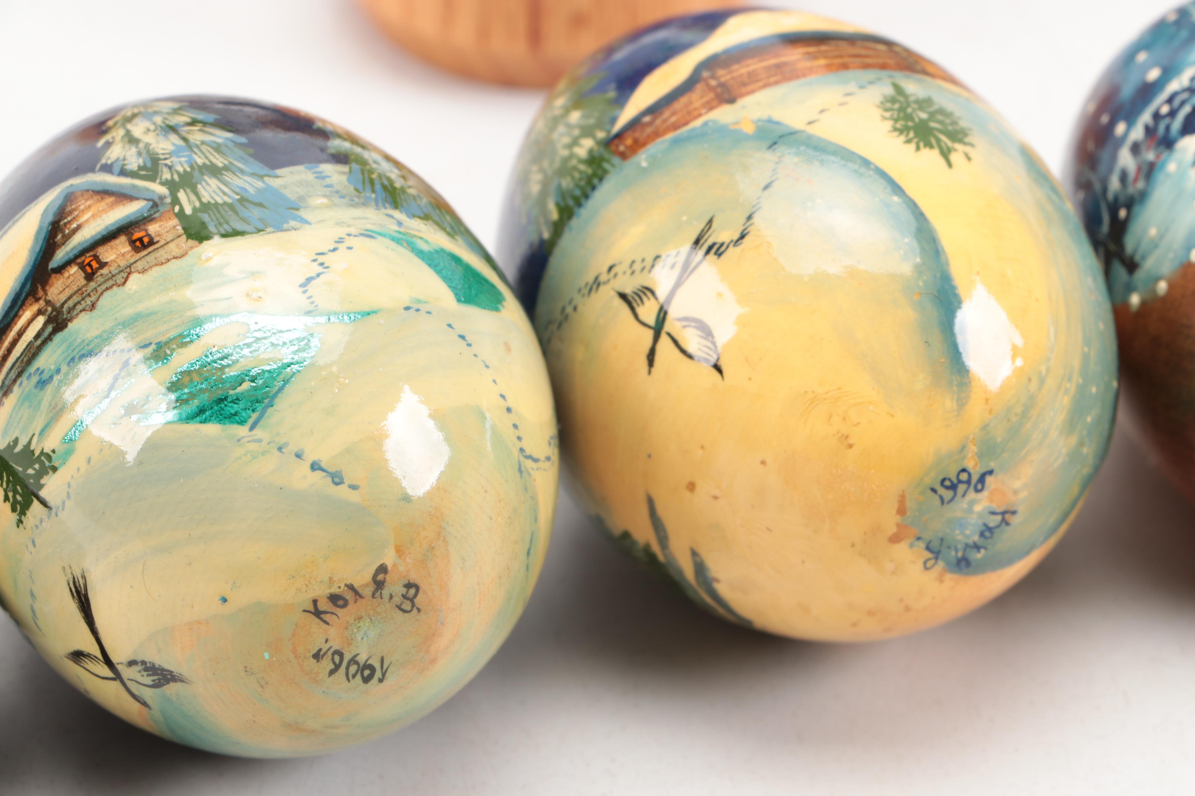 Lenox "The Poinsettia Blossom Egg" and Other Egg Figures