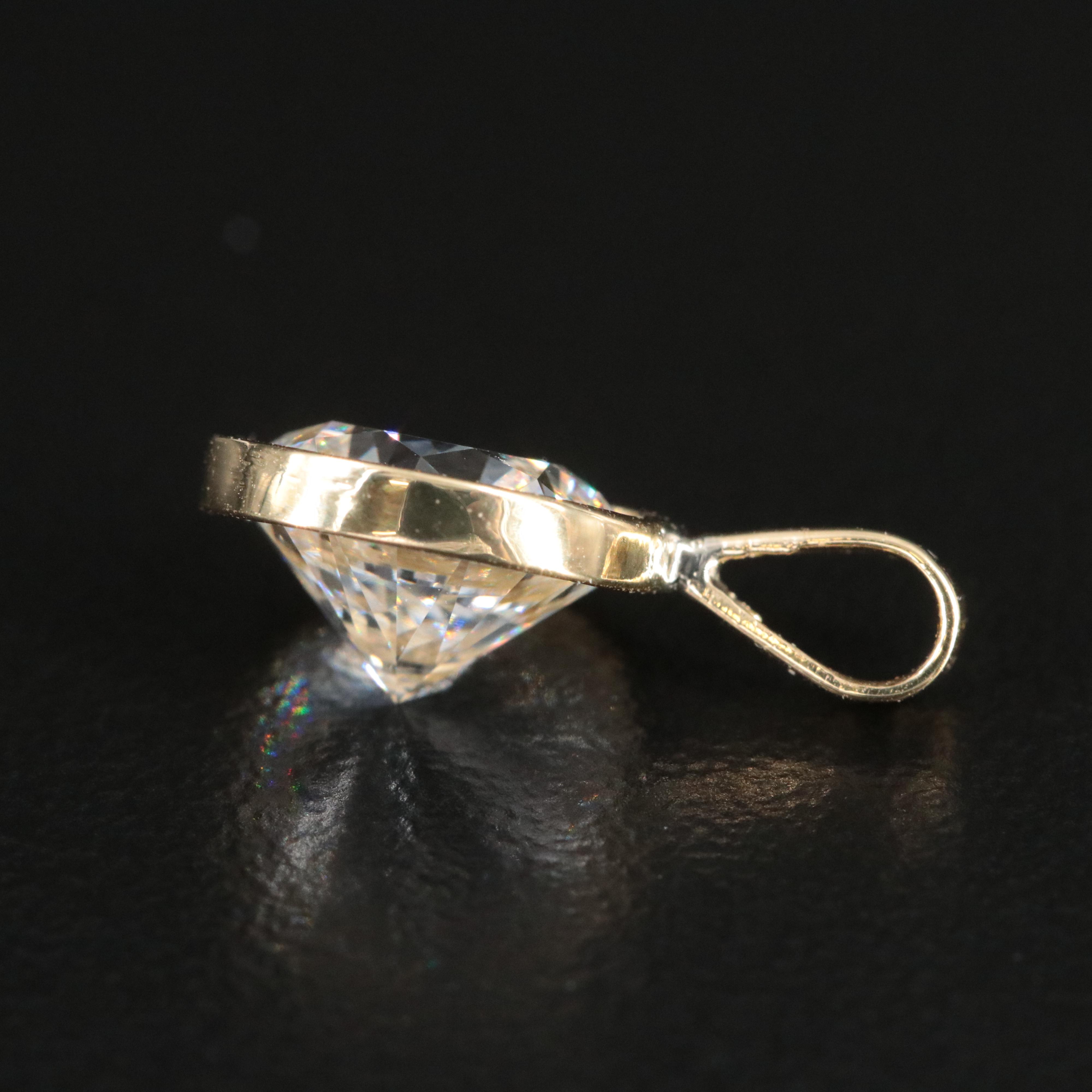 18K 2.05 CT Lab Grown Diamond Pendant with IGI Report