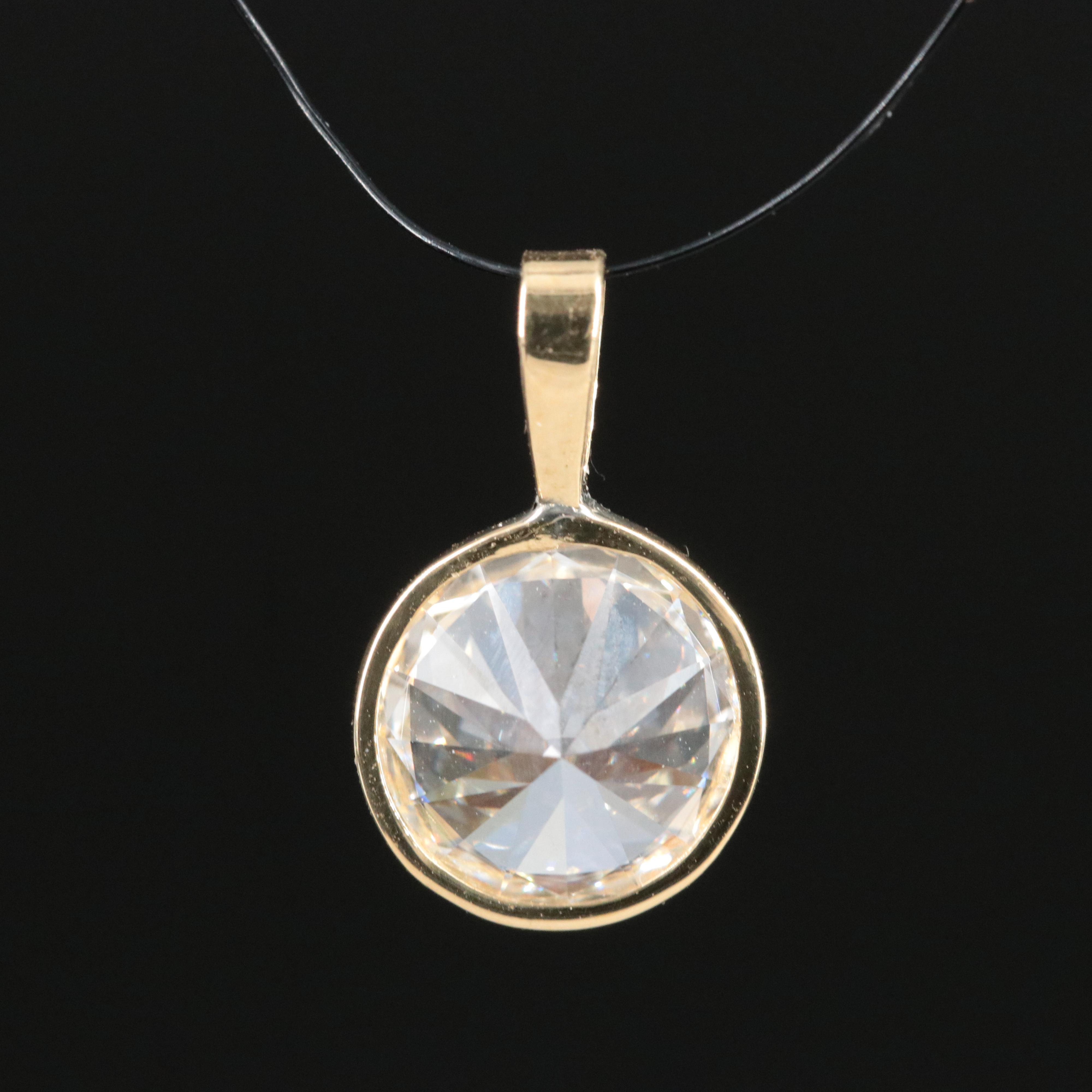 18K 2.05 CT Lab Grown Diamond Pendant with IGI Report