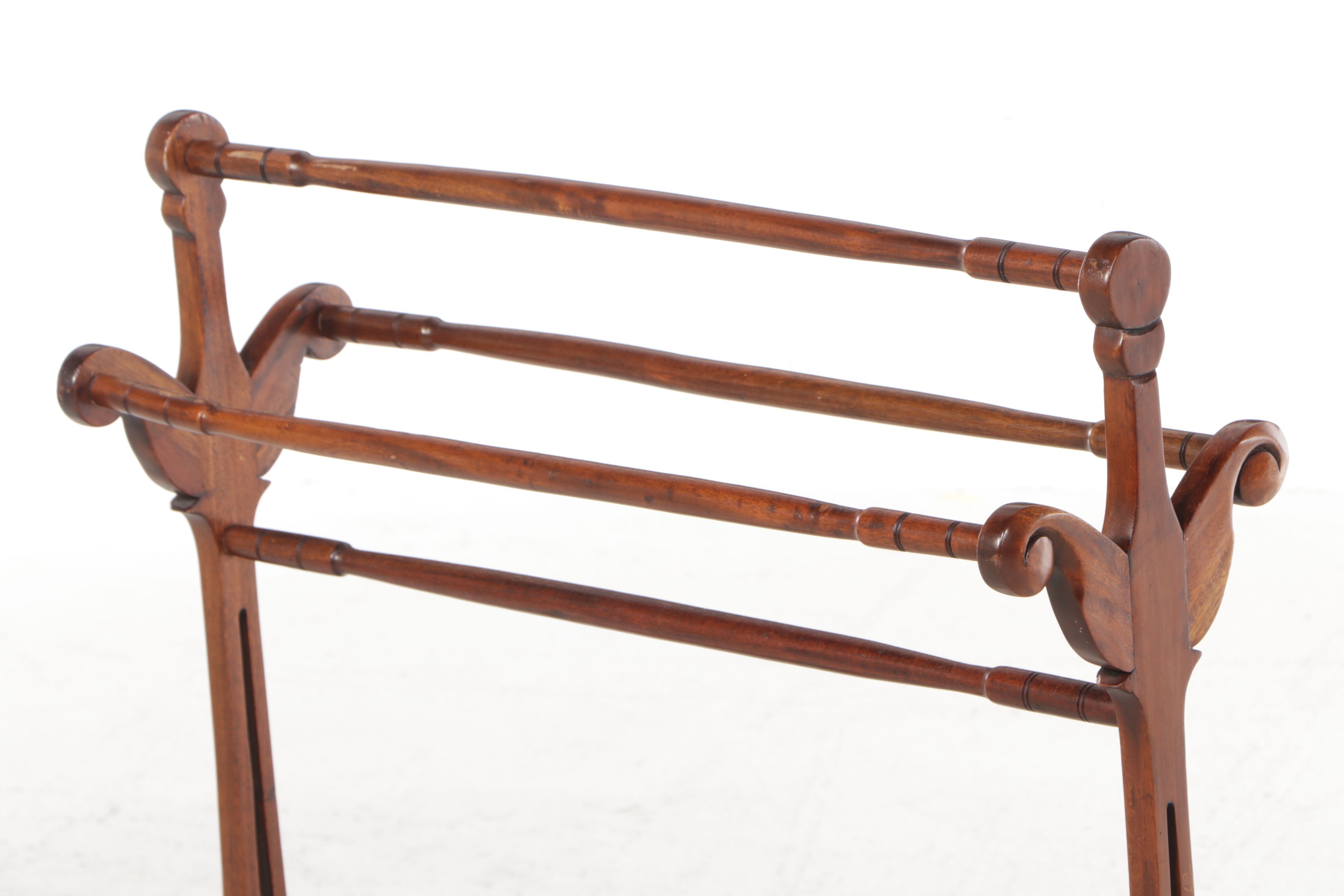 Carved Wood Quilt Rack, Mid to Late 20th Century