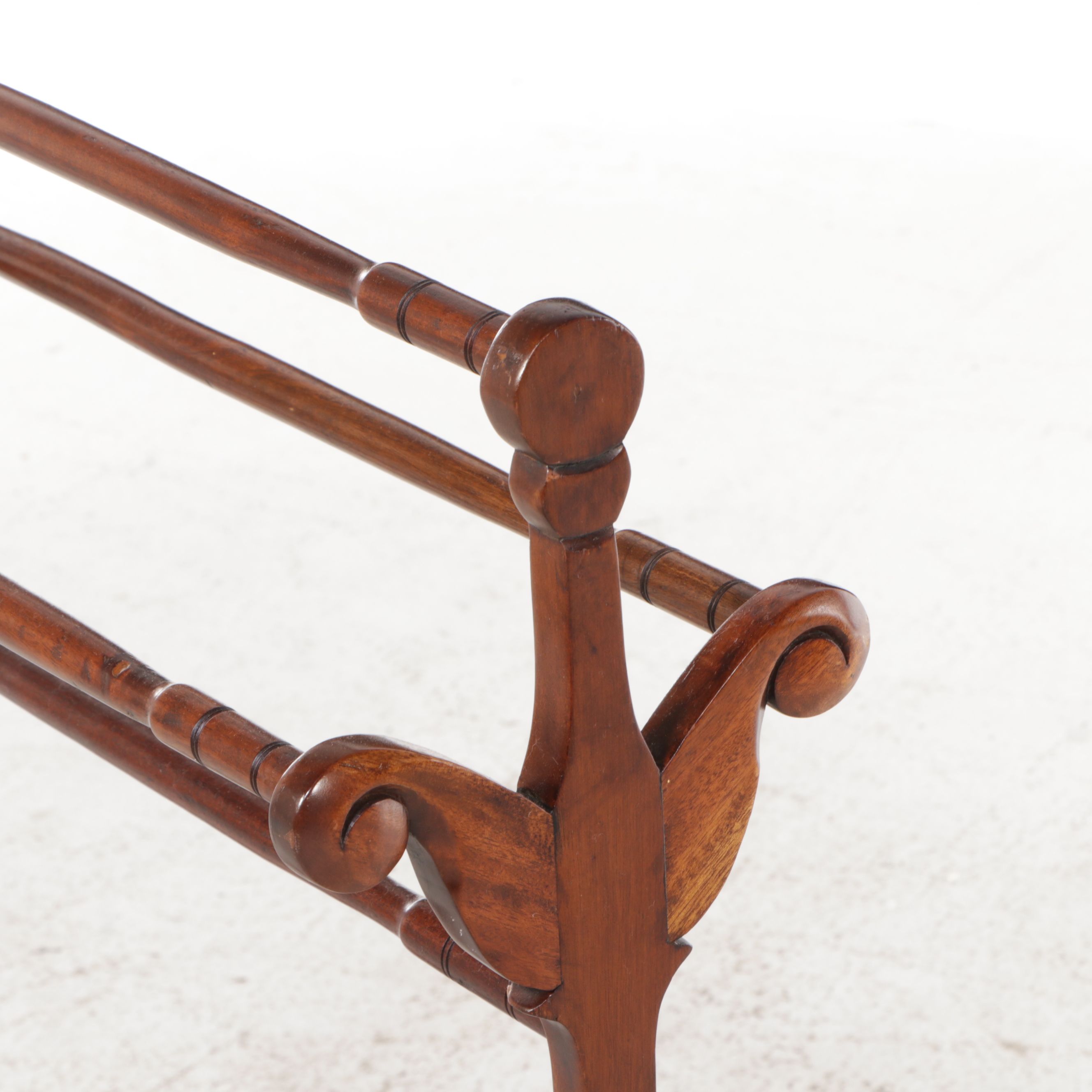 Carved Wood Quilt Rack, Mid to Late 20th Century