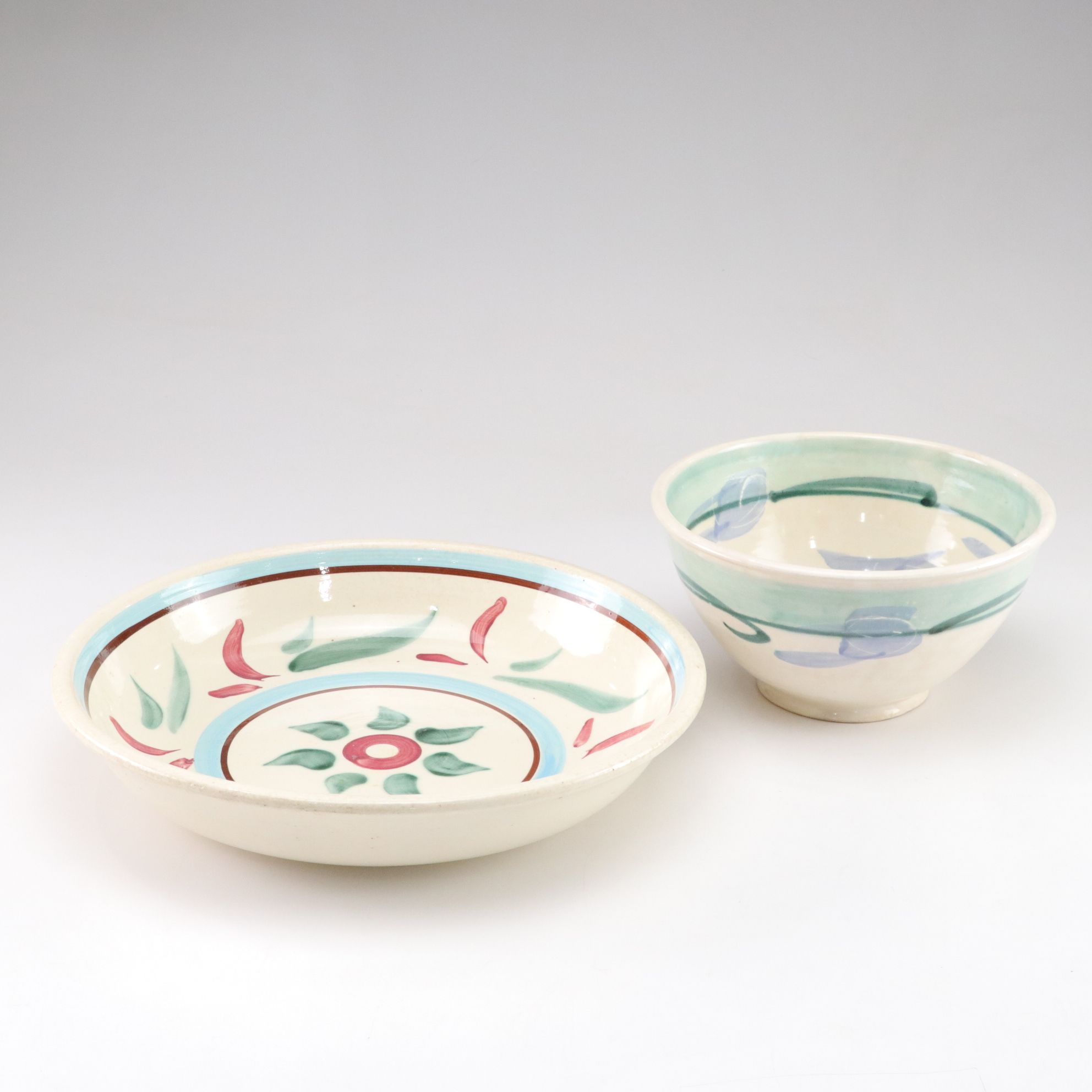 Two Hand-Decorated Ceramic Bowls