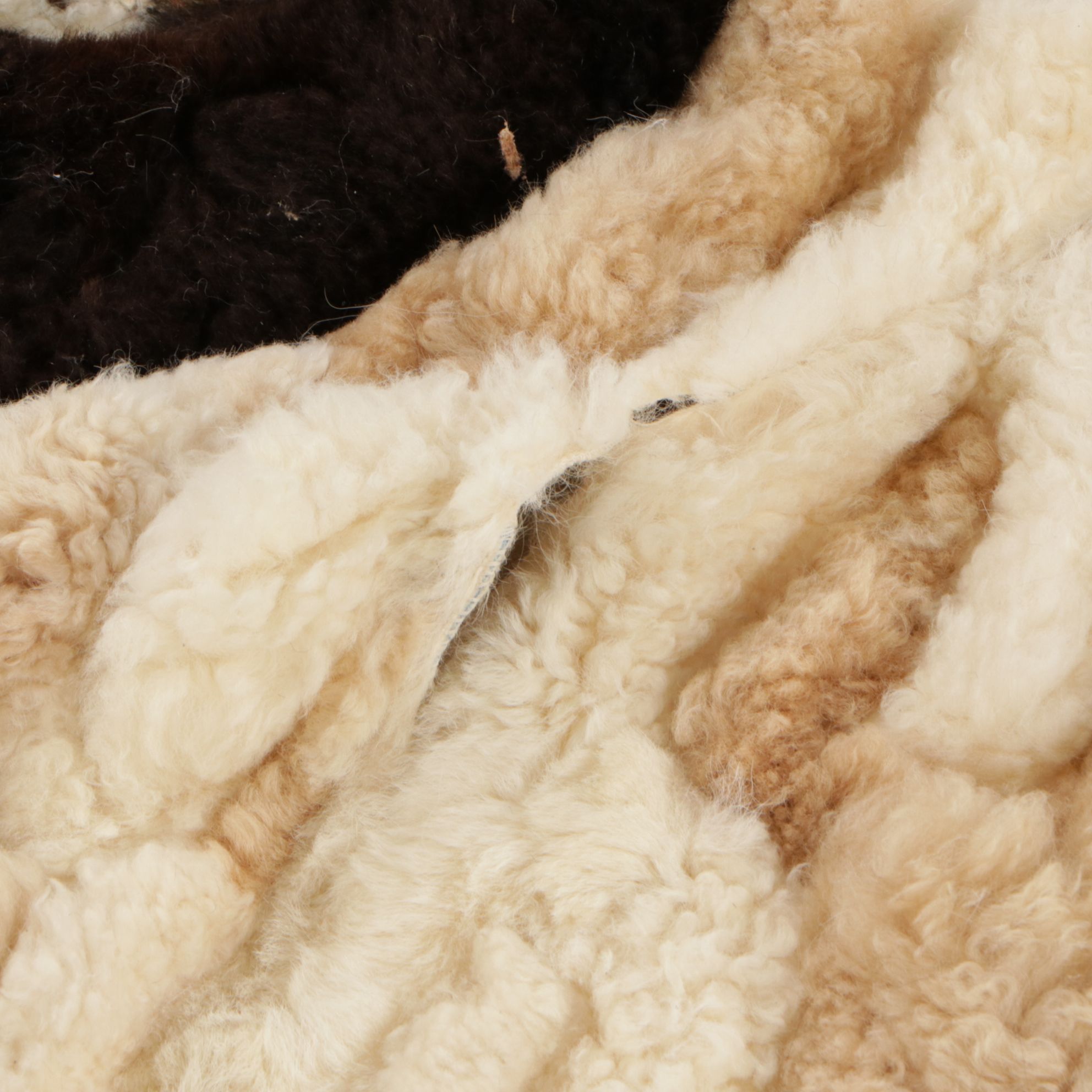 5'11 x 7'9 Handmade South American Alpaca Hide Patchwork Pictorial Area Rug