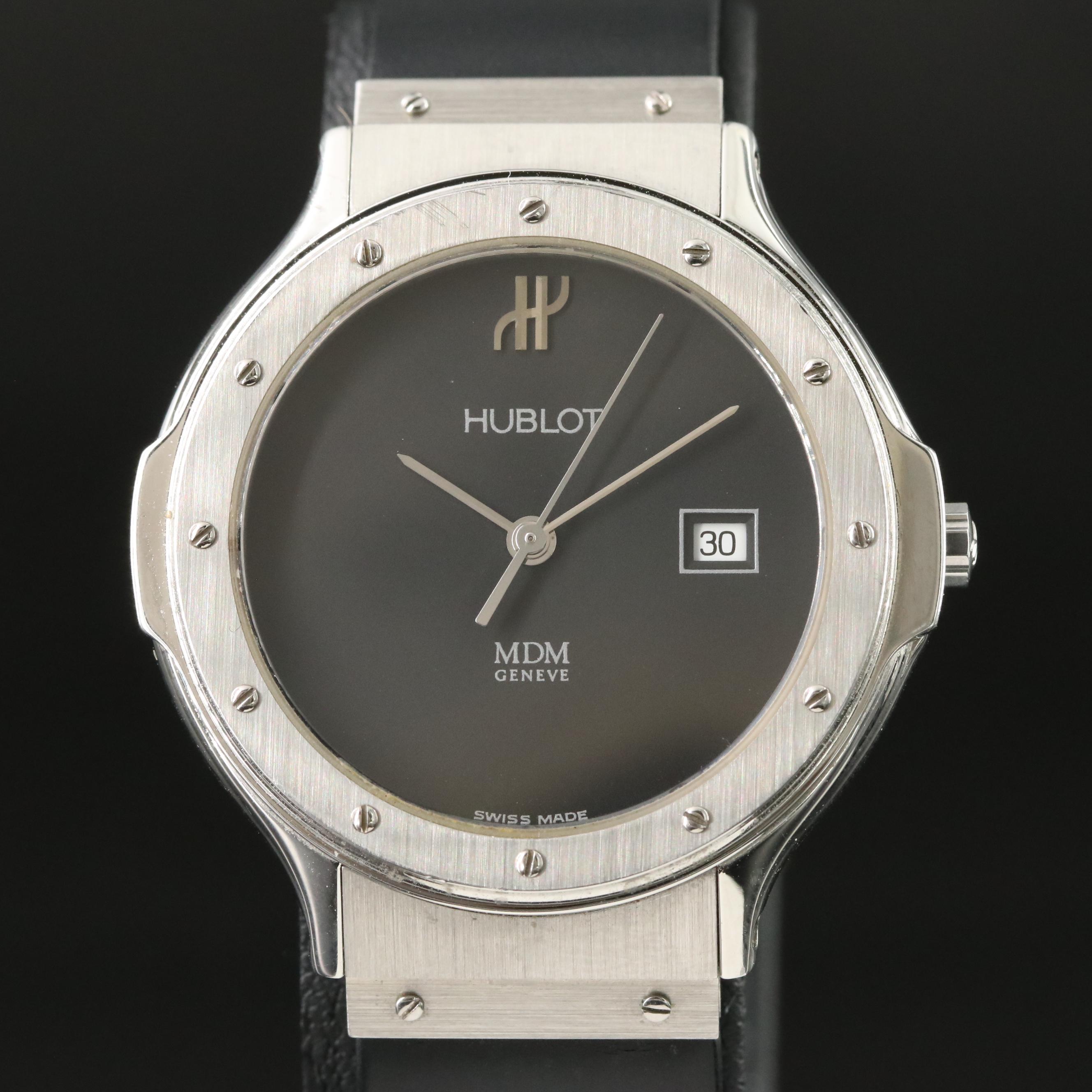 Hublot Classic MDM Black Steel Quartz Watch