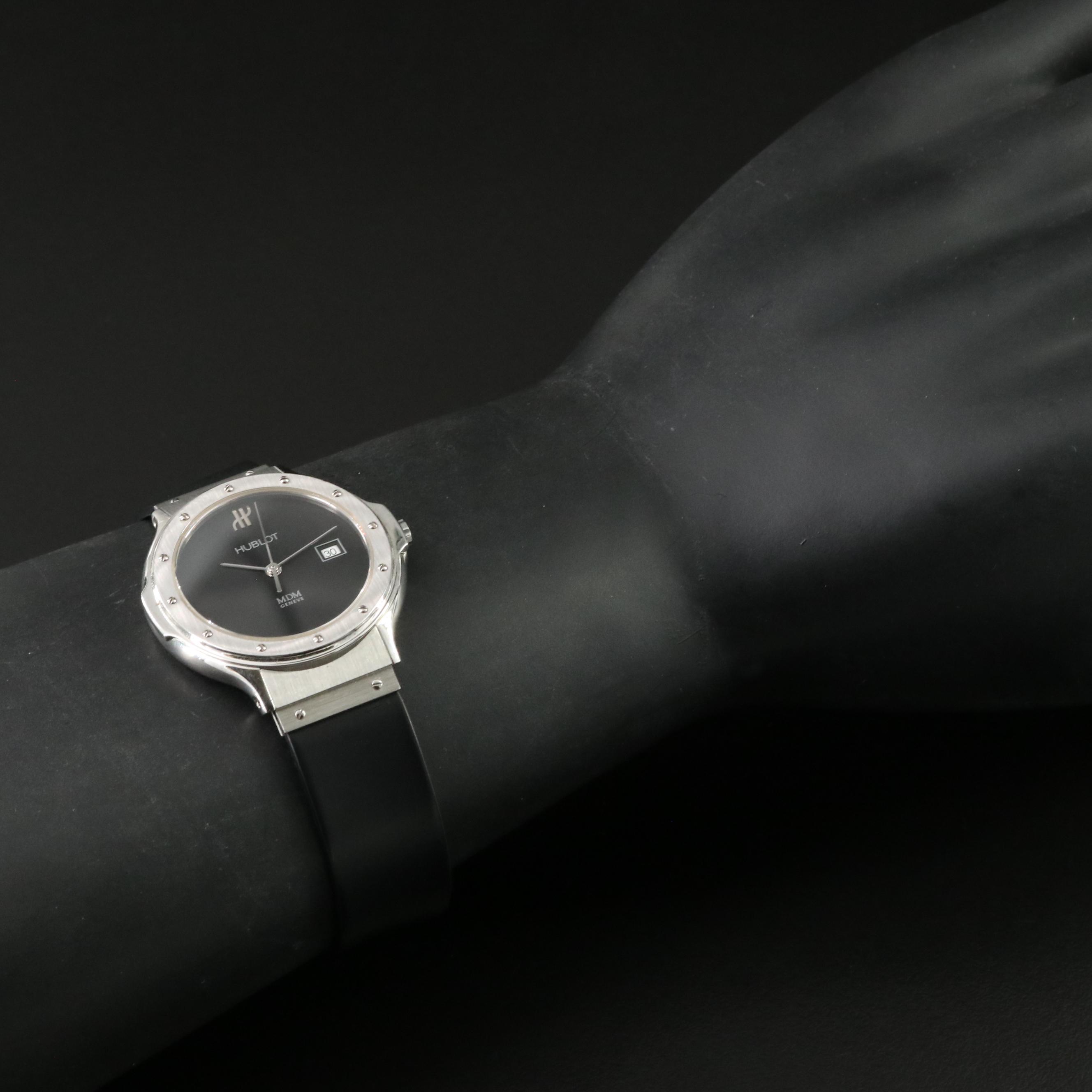 Hublot Classic MDM Black Steel Quartz Watch