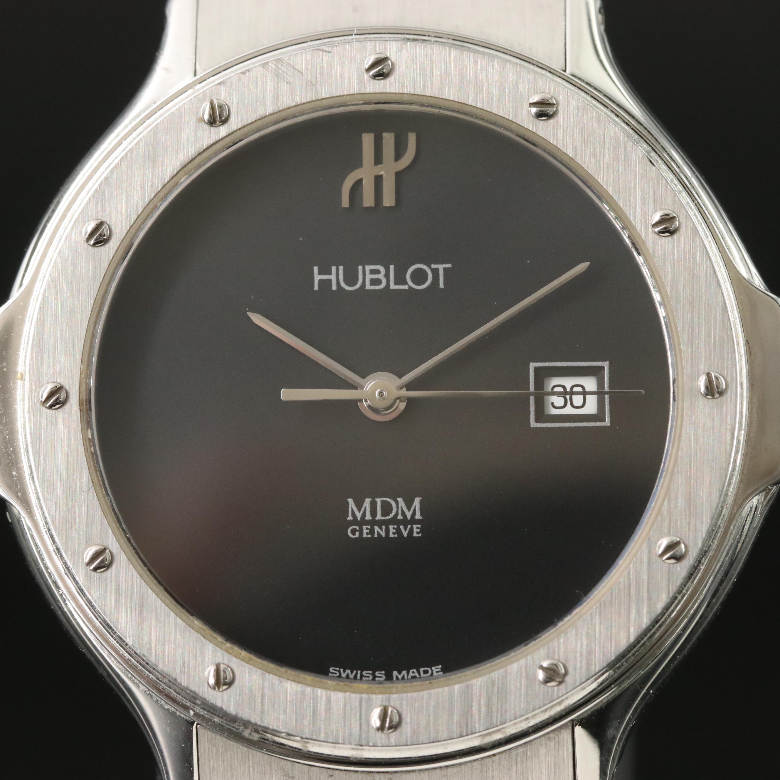 Hublot Classic MDM Black Steel Quartz Watch