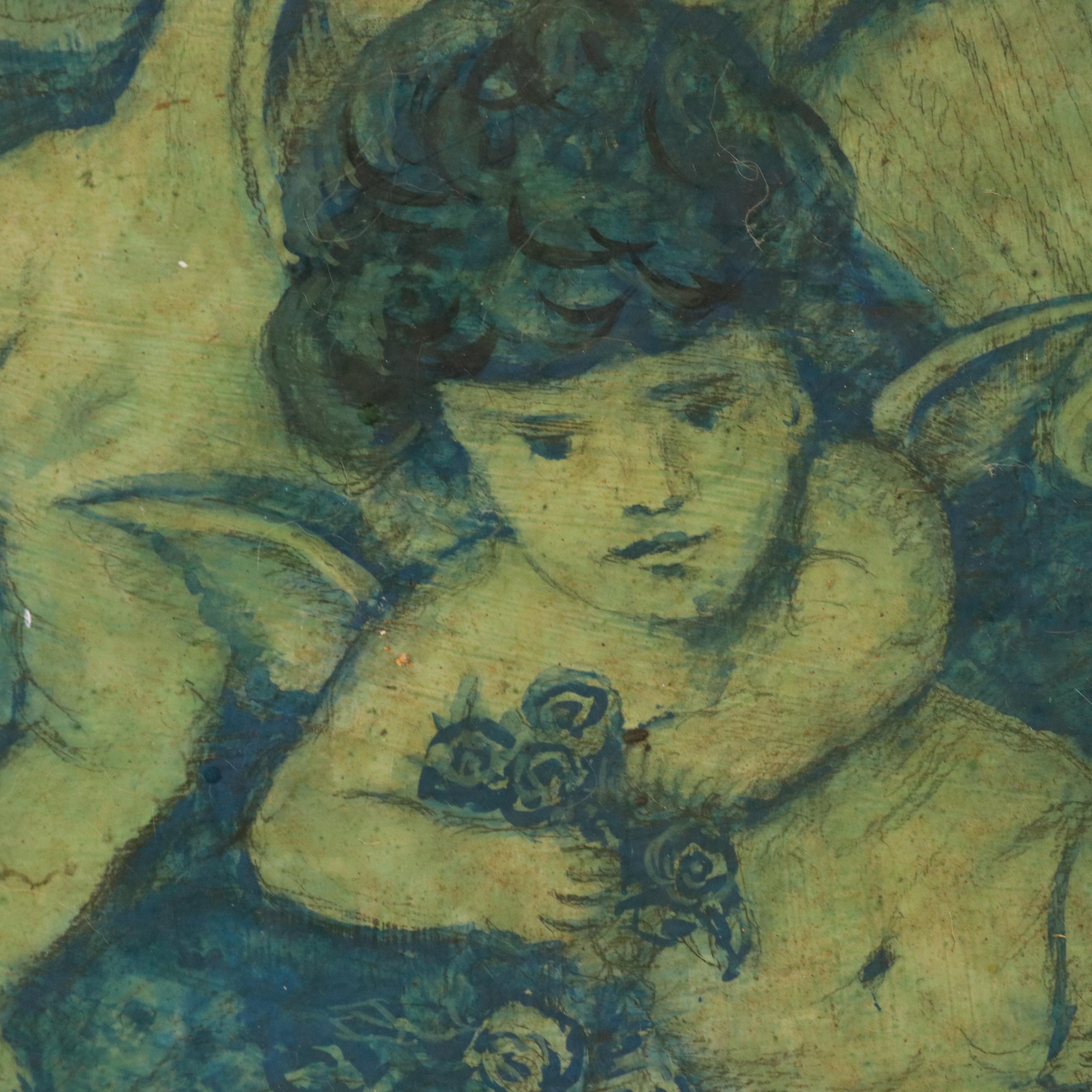 Tempera Painting of Cherubs