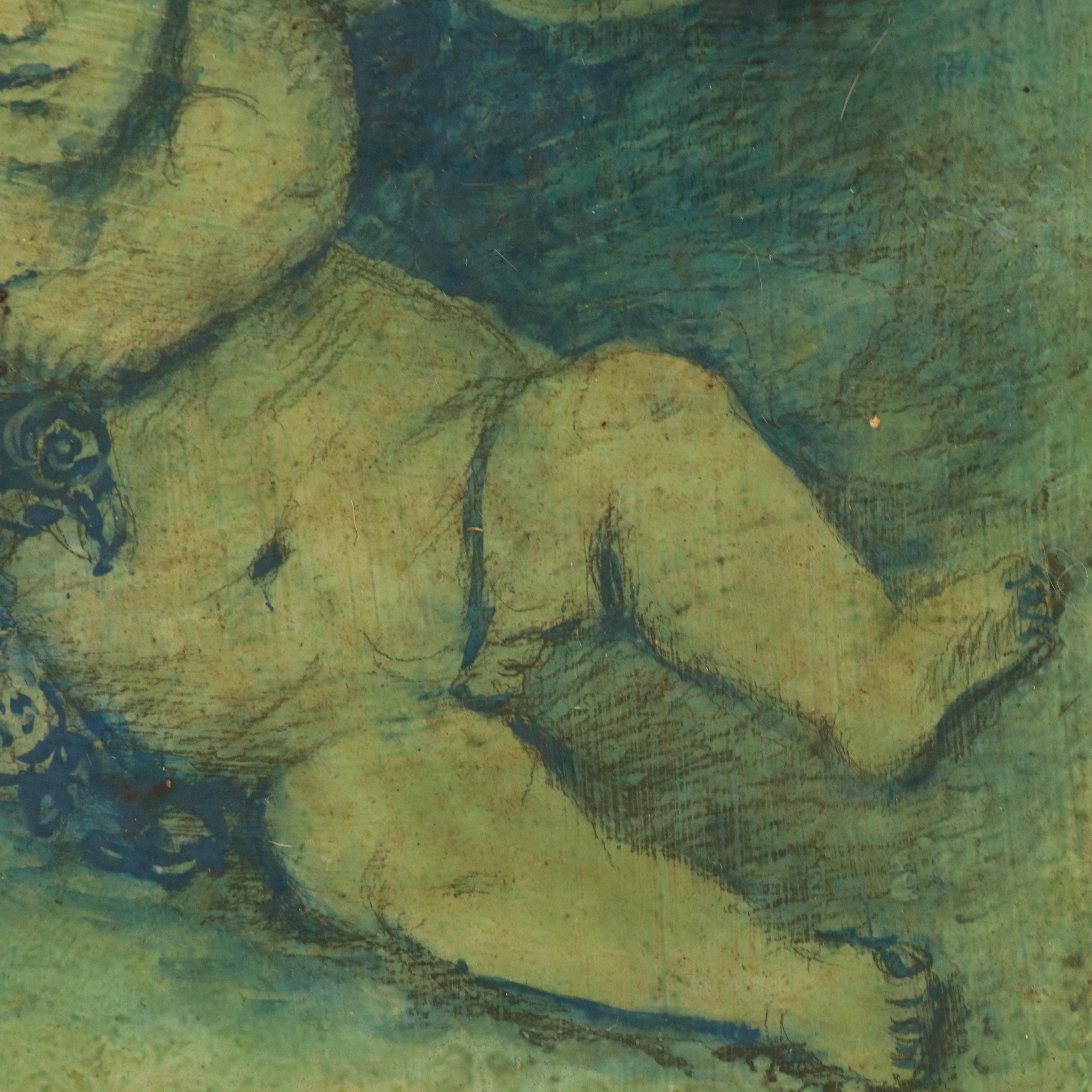 Tempera Painting of Cherubs