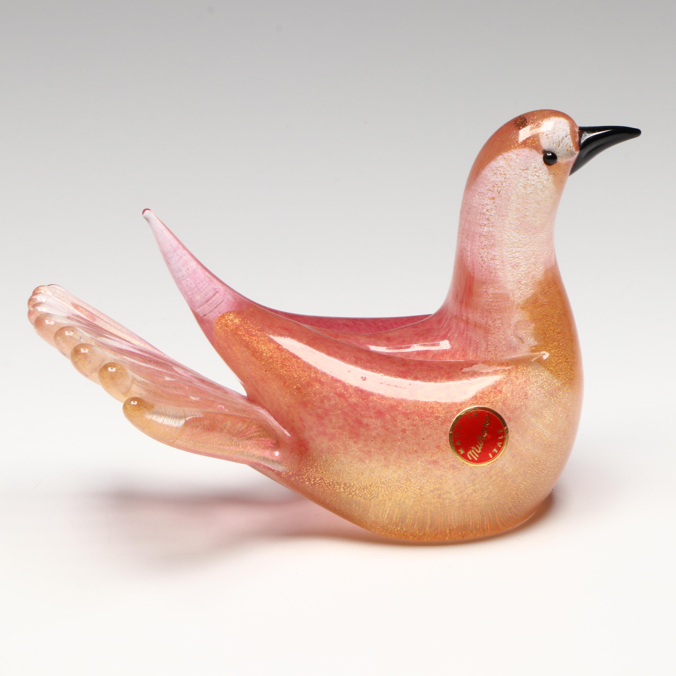 Murano Art Glass Bird Figurines