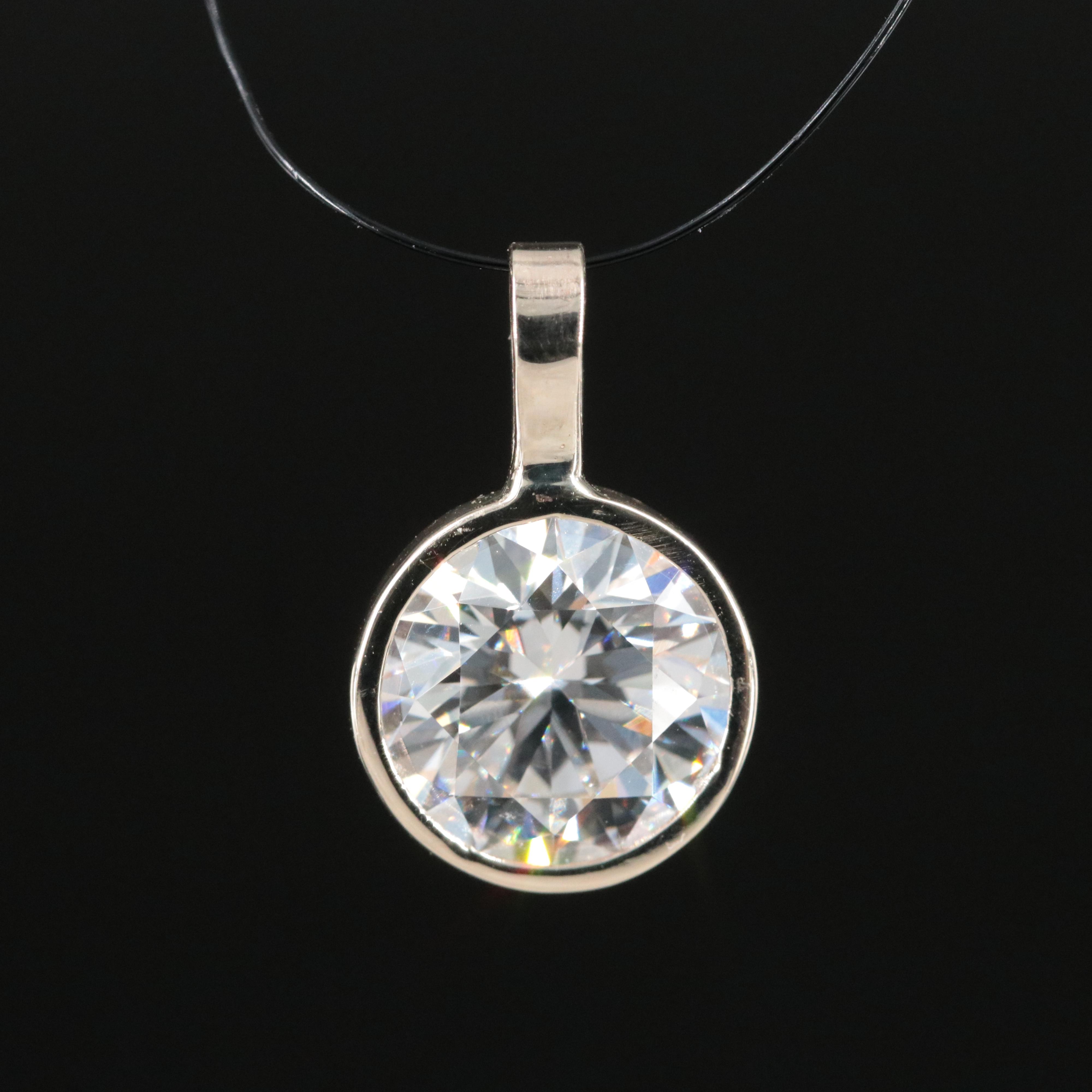 14K 2.06 CT Lab Grown Diamond Pendant with IGI Report