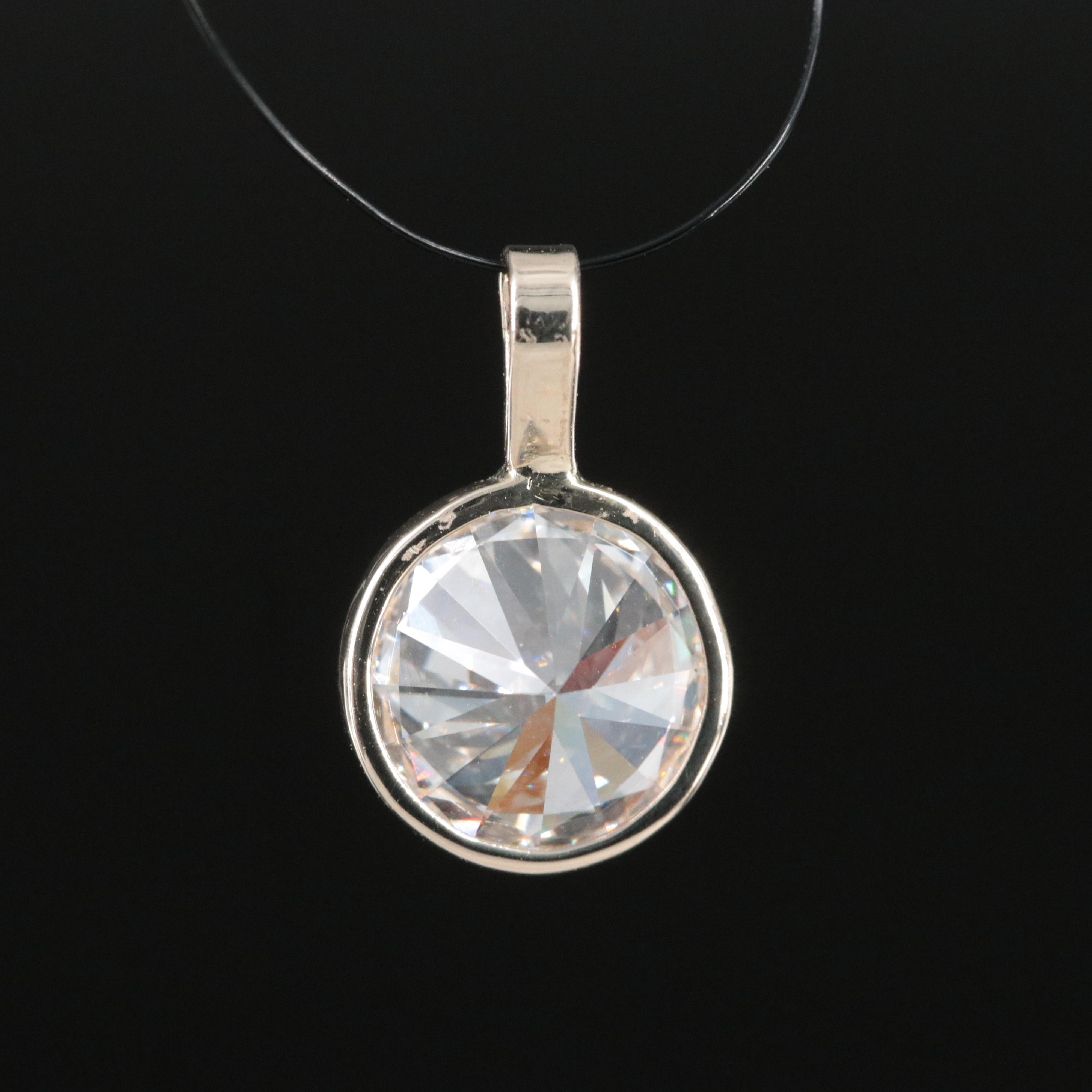 14K 2.06 CT Lab Grown Diamond Pendant with IGI Report
