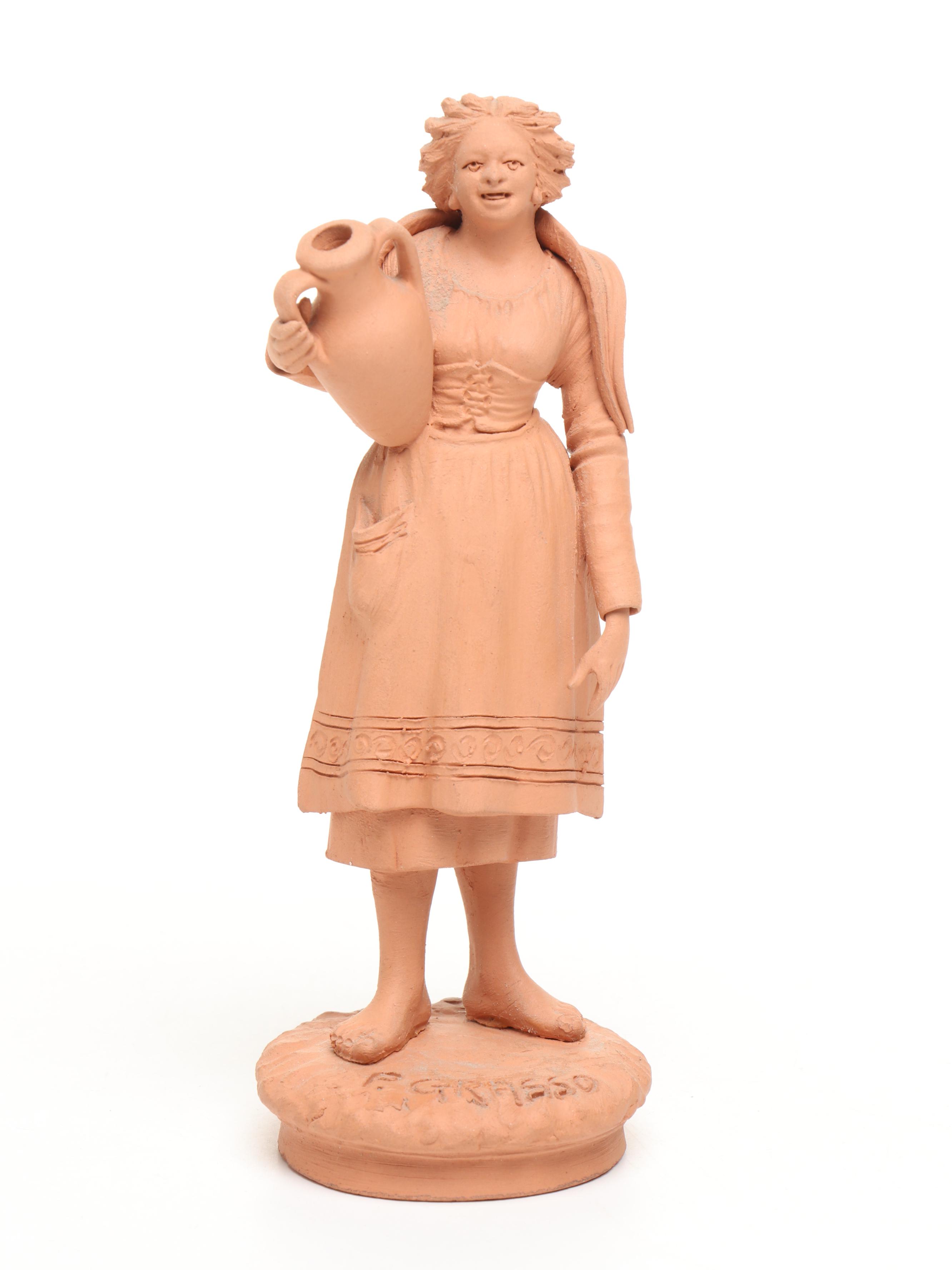 Man on Donkey and More Terracotta Figures, Late 20th Century