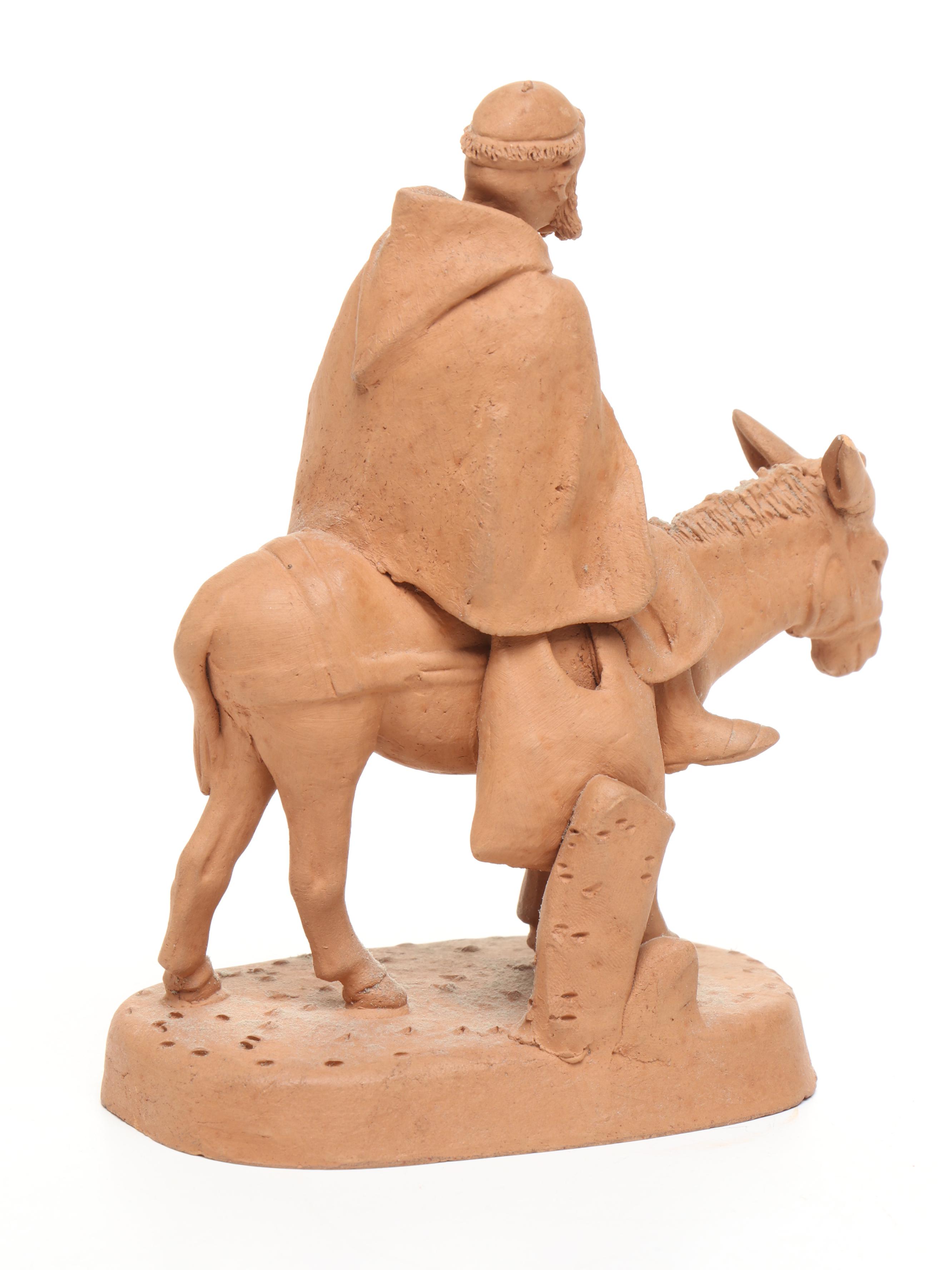 Man on Donkey and More Terracotta Figures, Late 20th Century