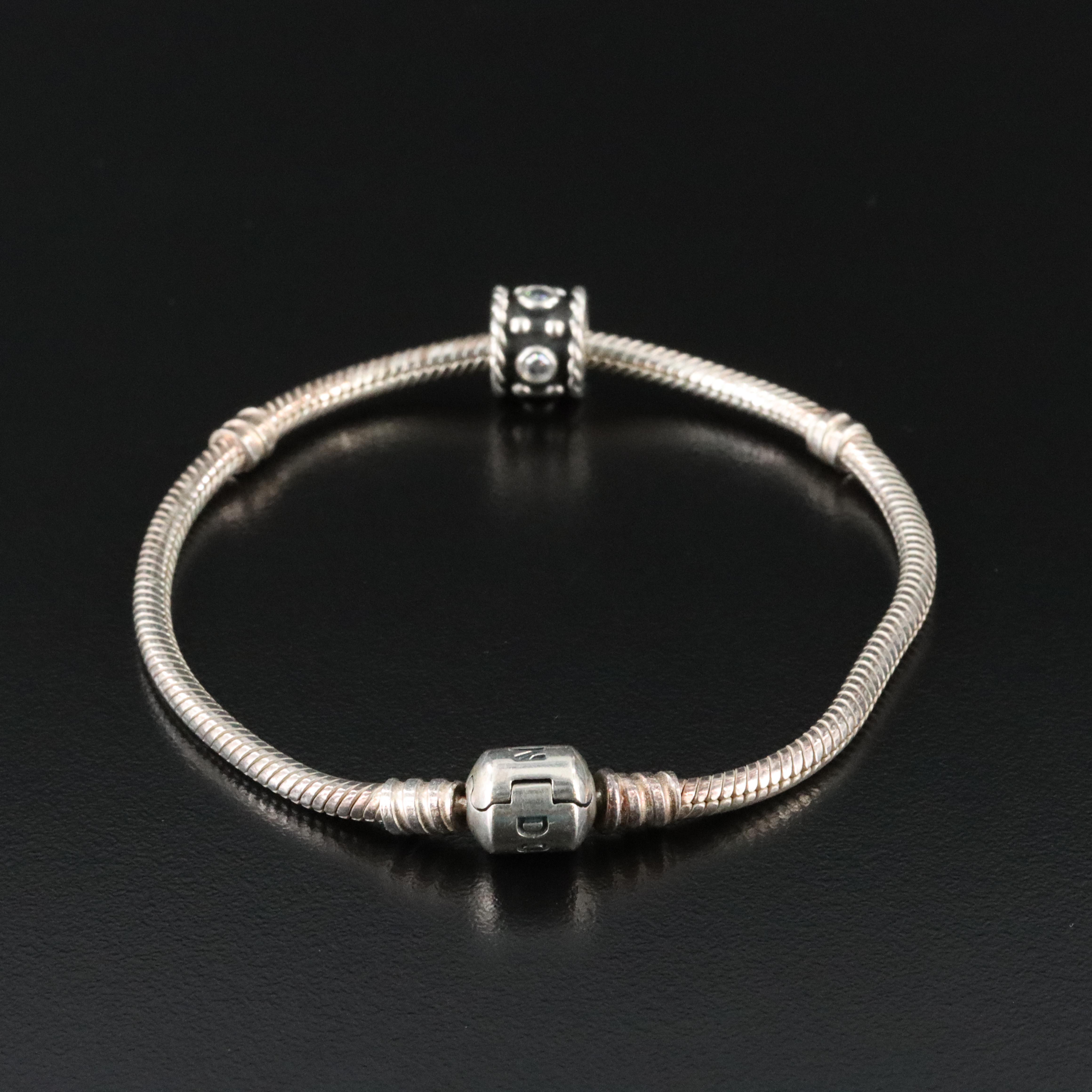 Pandora Sterling Bracelet Featuring CZ