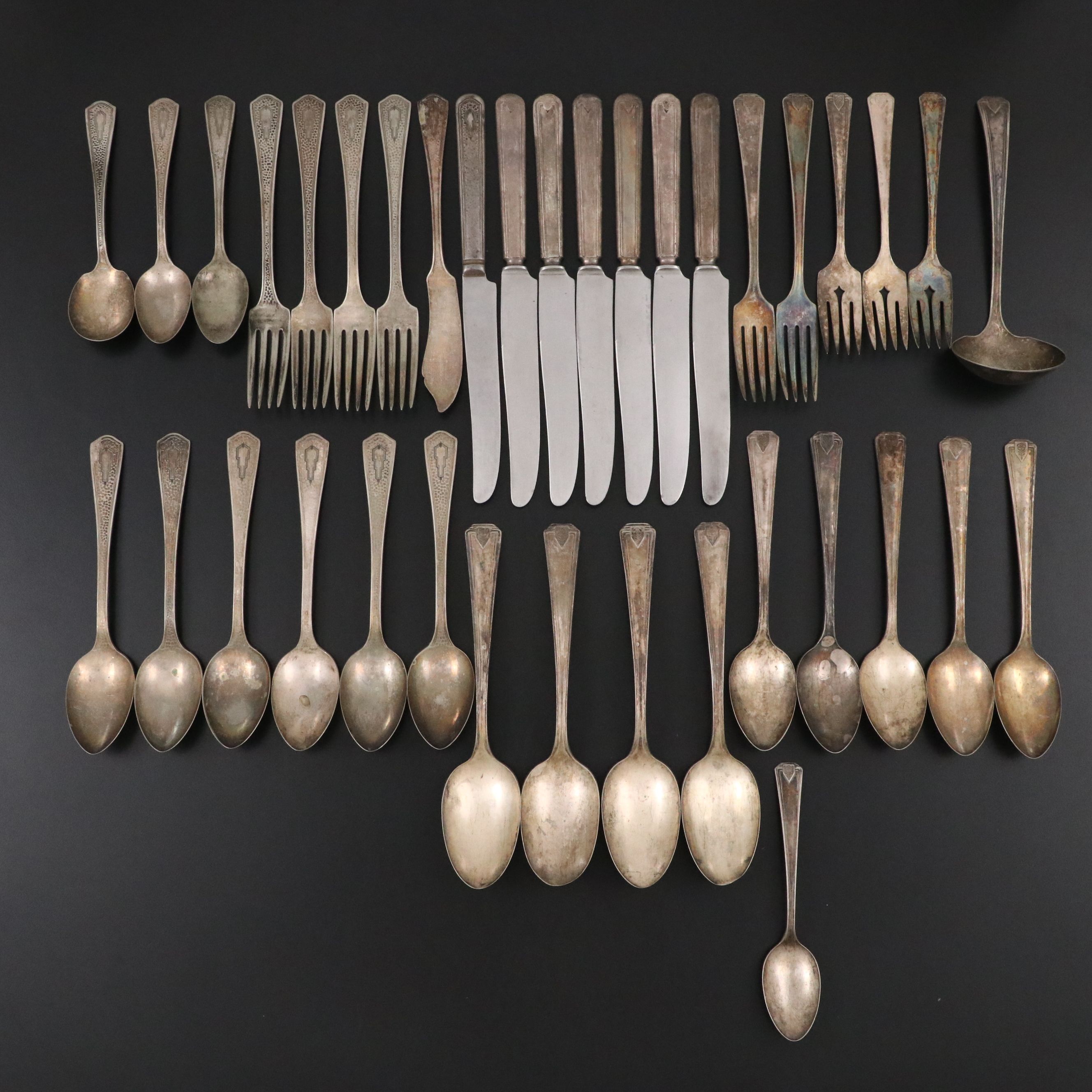 Wm. A. Rogers "Springtime" and Beacon "Miami" Silver Plate Flatware, 1931, 1933