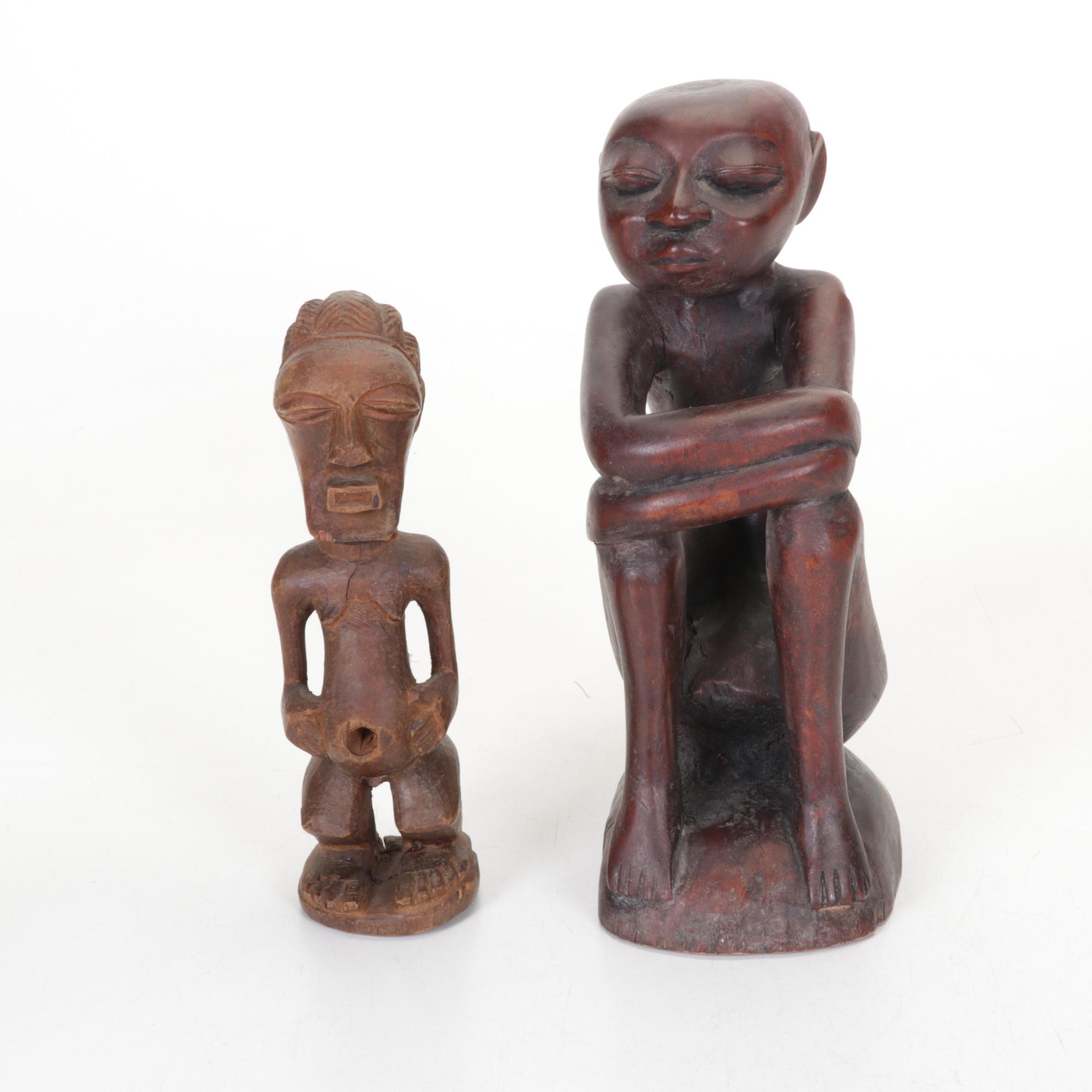 Luba-Hemba, Egypian & Other Carved African Figurines