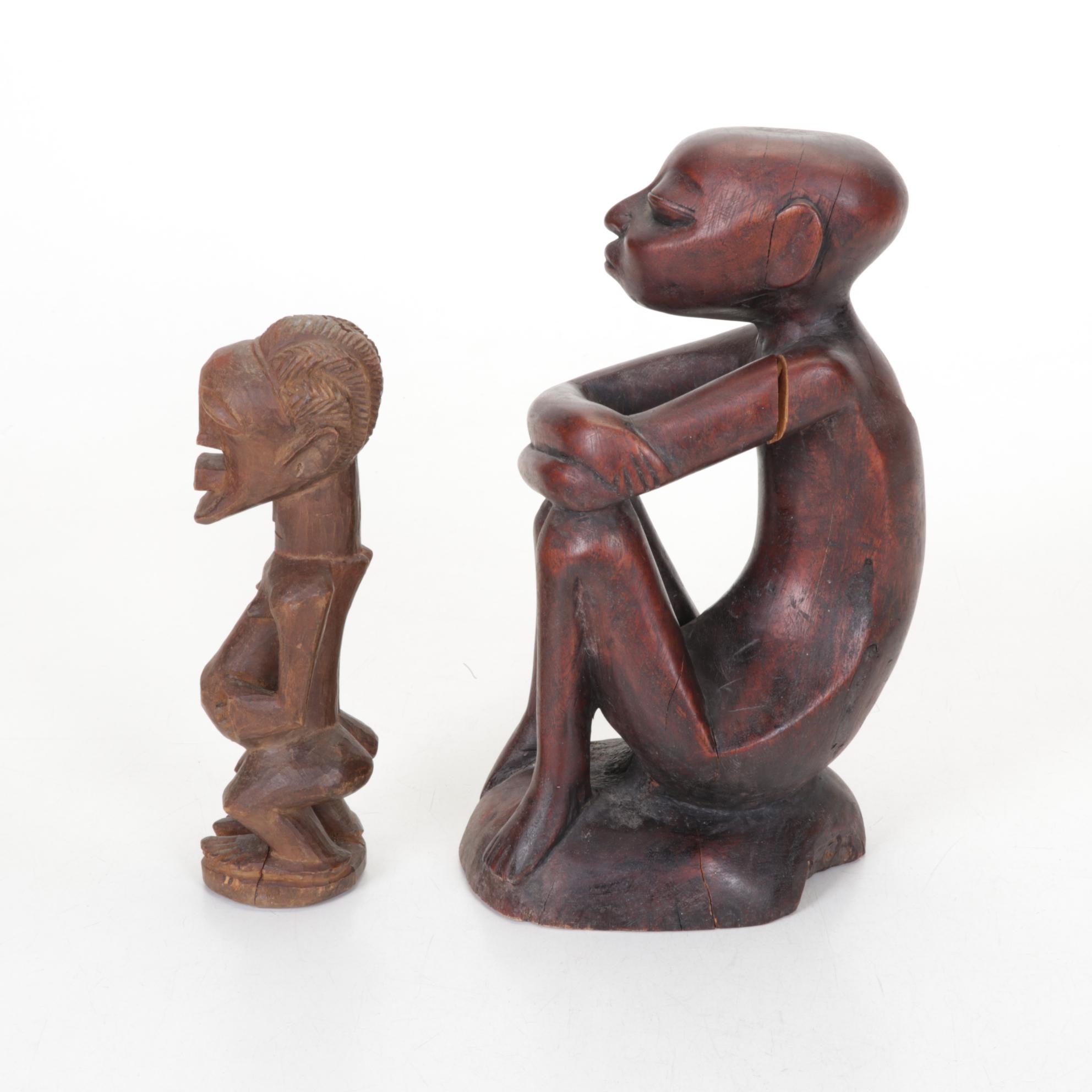 Luba-Hemba, Egypian & Other Carved African Figurines