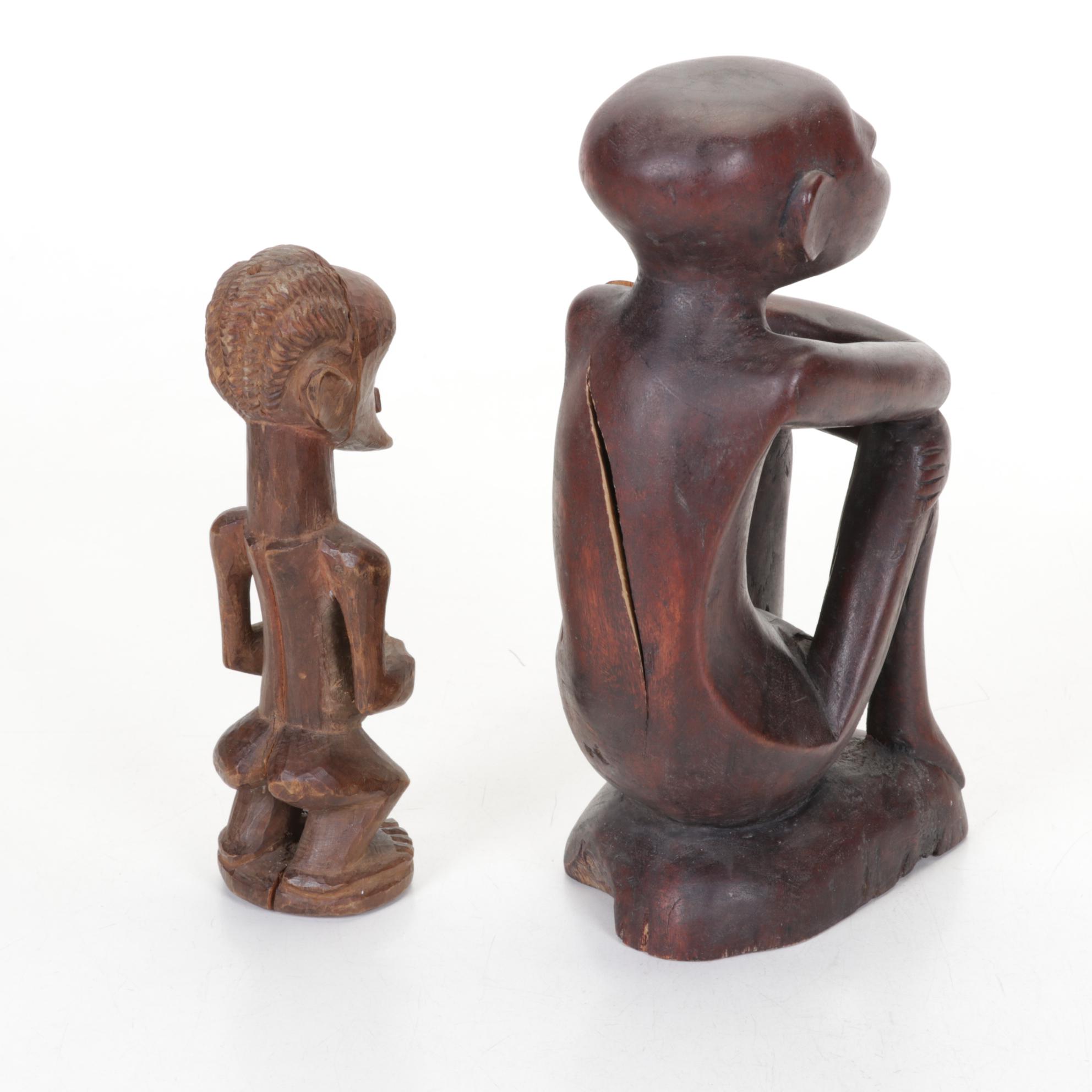 Luba-Hemba, Egypian & Other Carved African Figurines