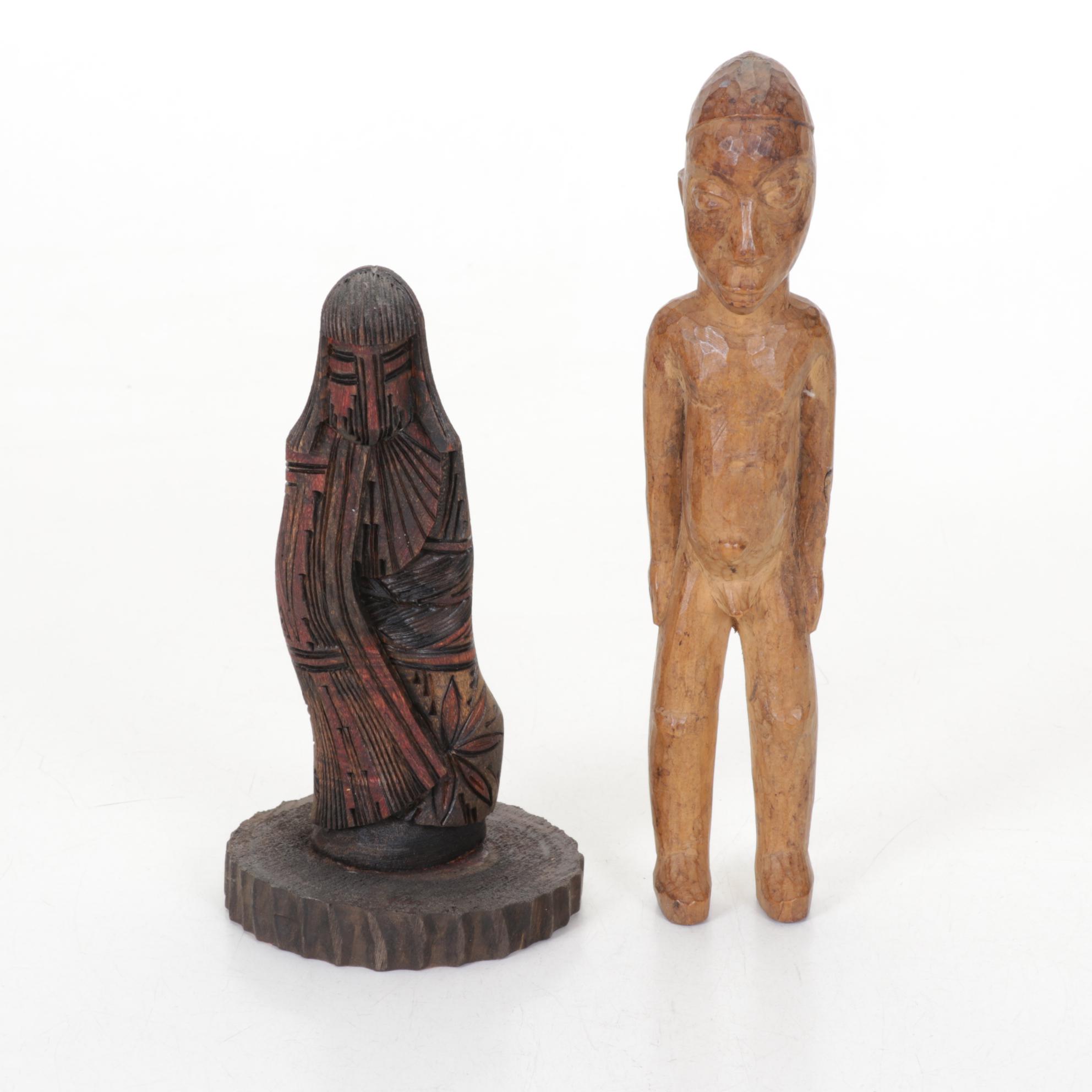 Luba-Hemba, Egypian & Other Carved African Figurines
