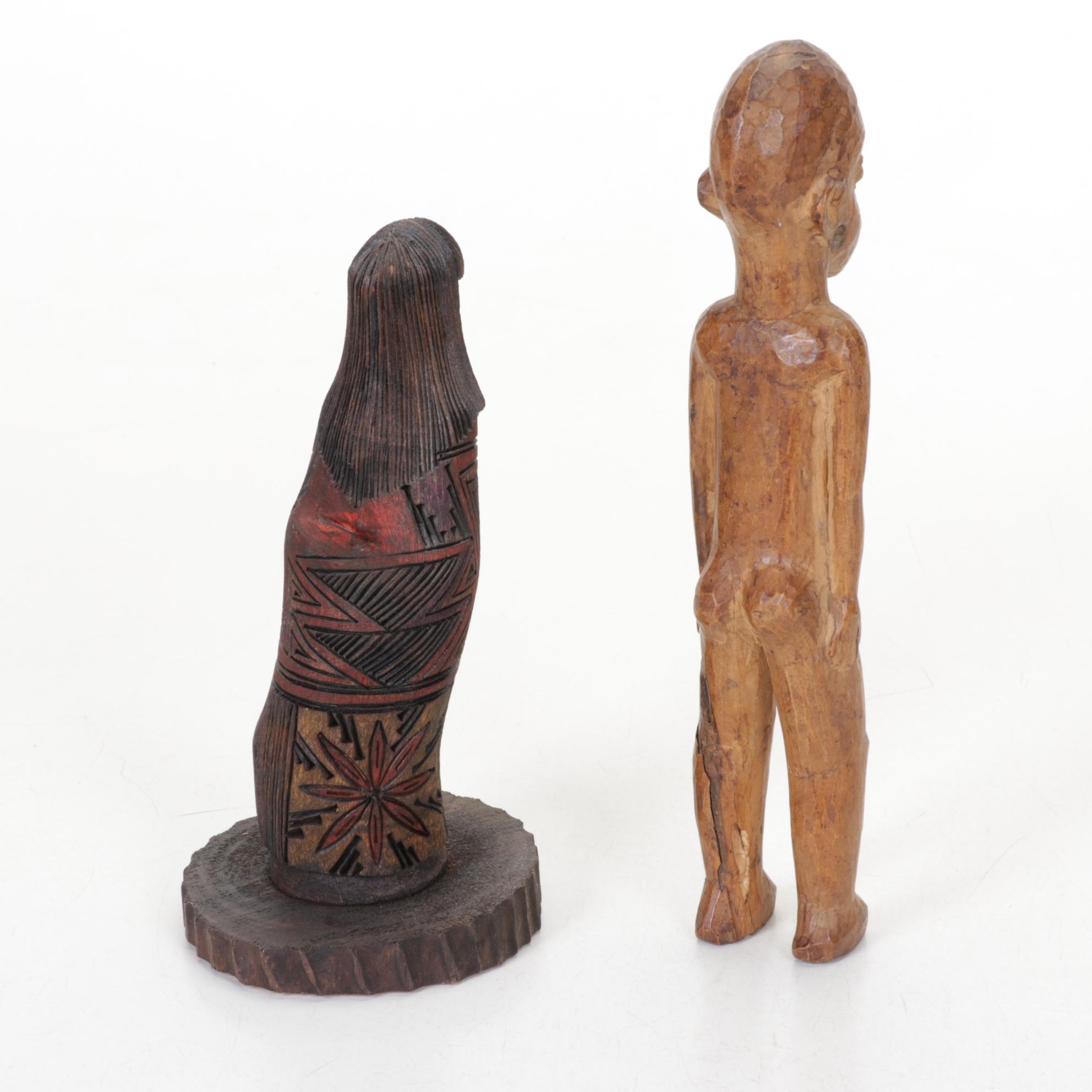 Luba-Hemba, Egypian & Other Carved African Figurines