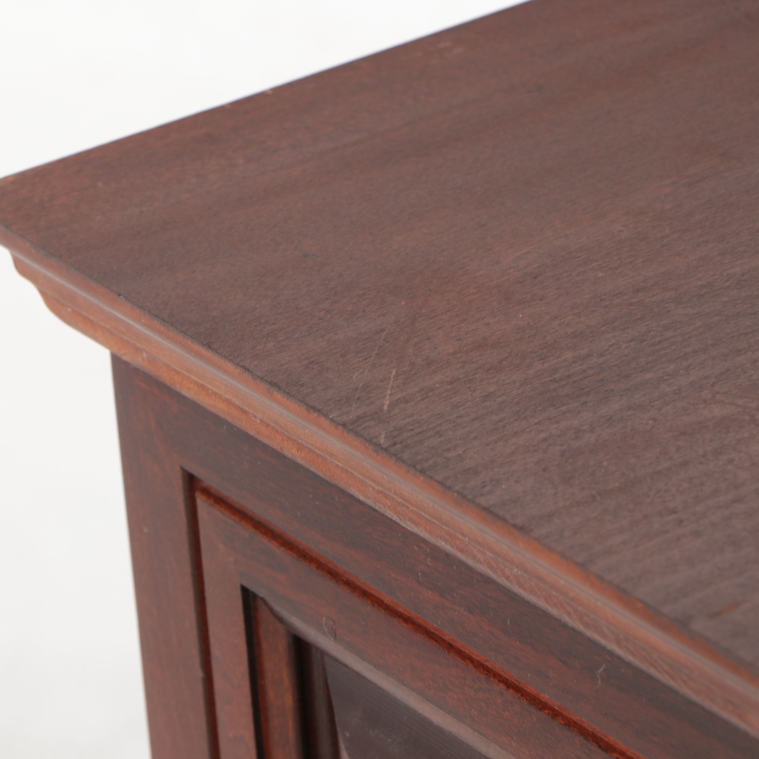 Mahogany Pedestal and CD Cabinet, Late 20th Century