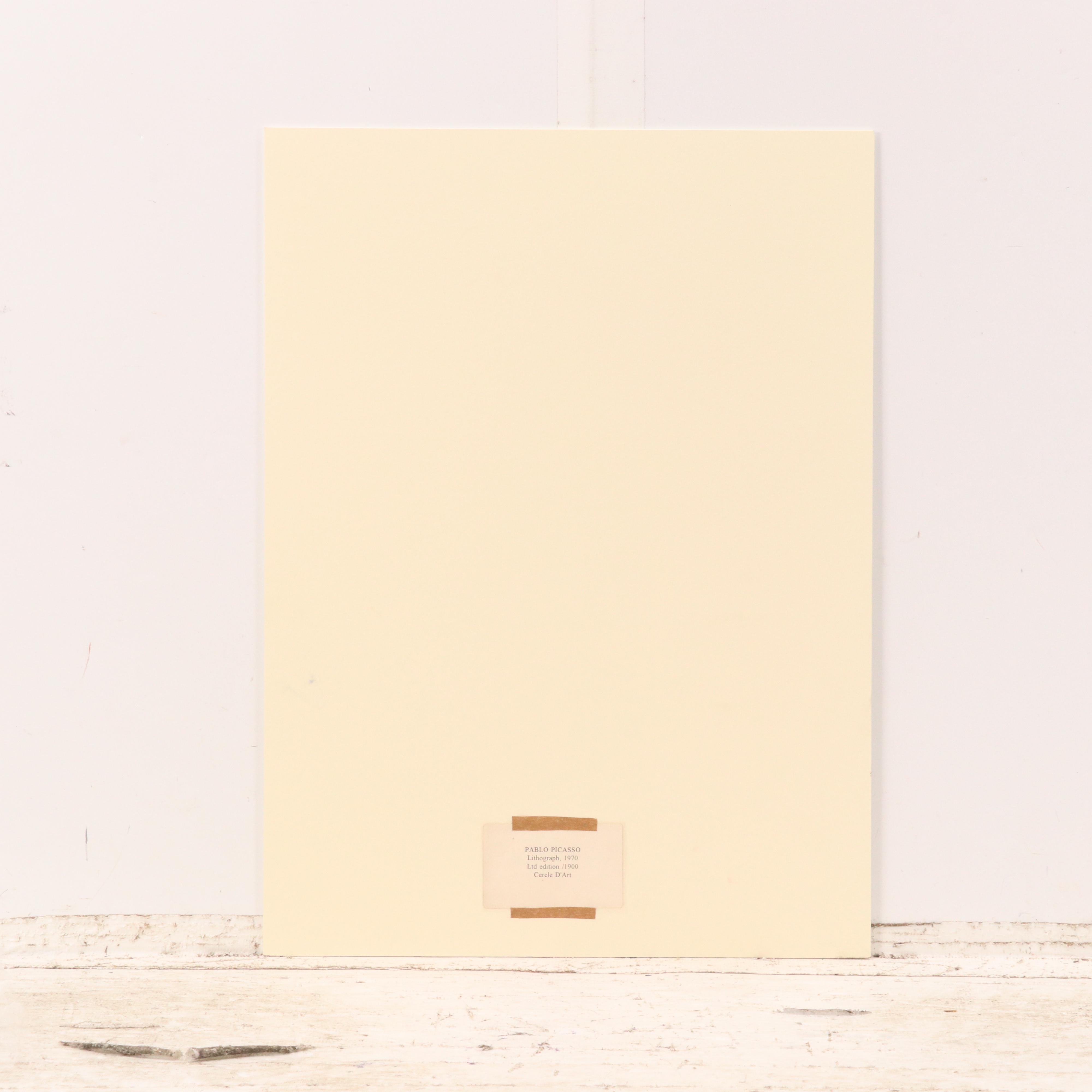 Pablo Picasso Lithographic Plate from "Le Goût du Bonheur," 1970