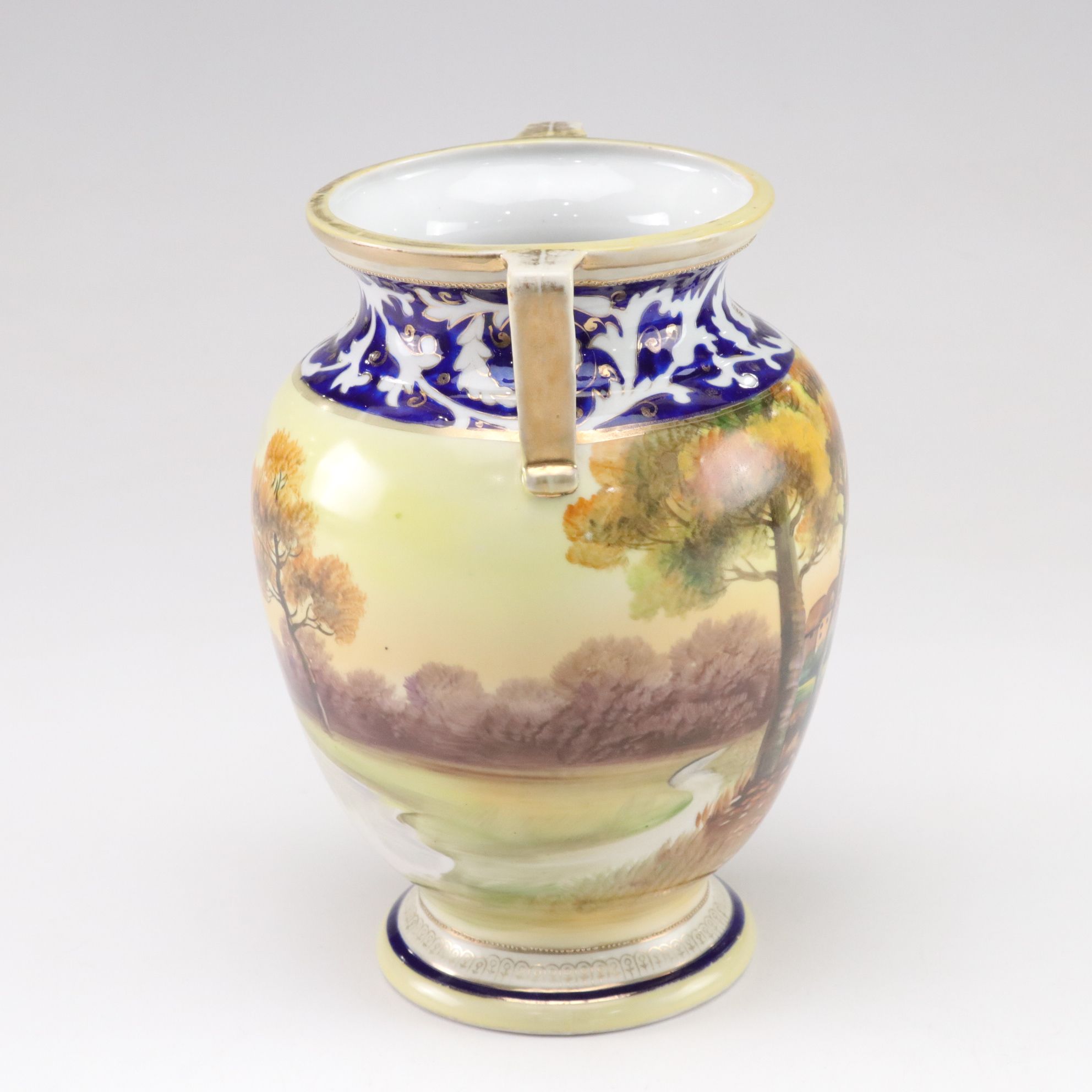Noritake Hand-Decorated Gilt Porcelain Vase, Early to Mid-20th C.