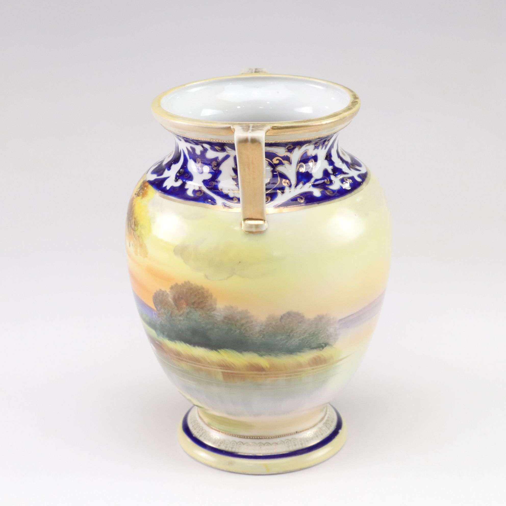 Noritake Hand-Decorated Gilt Porcelain Vase, Early to Mid-20th C.