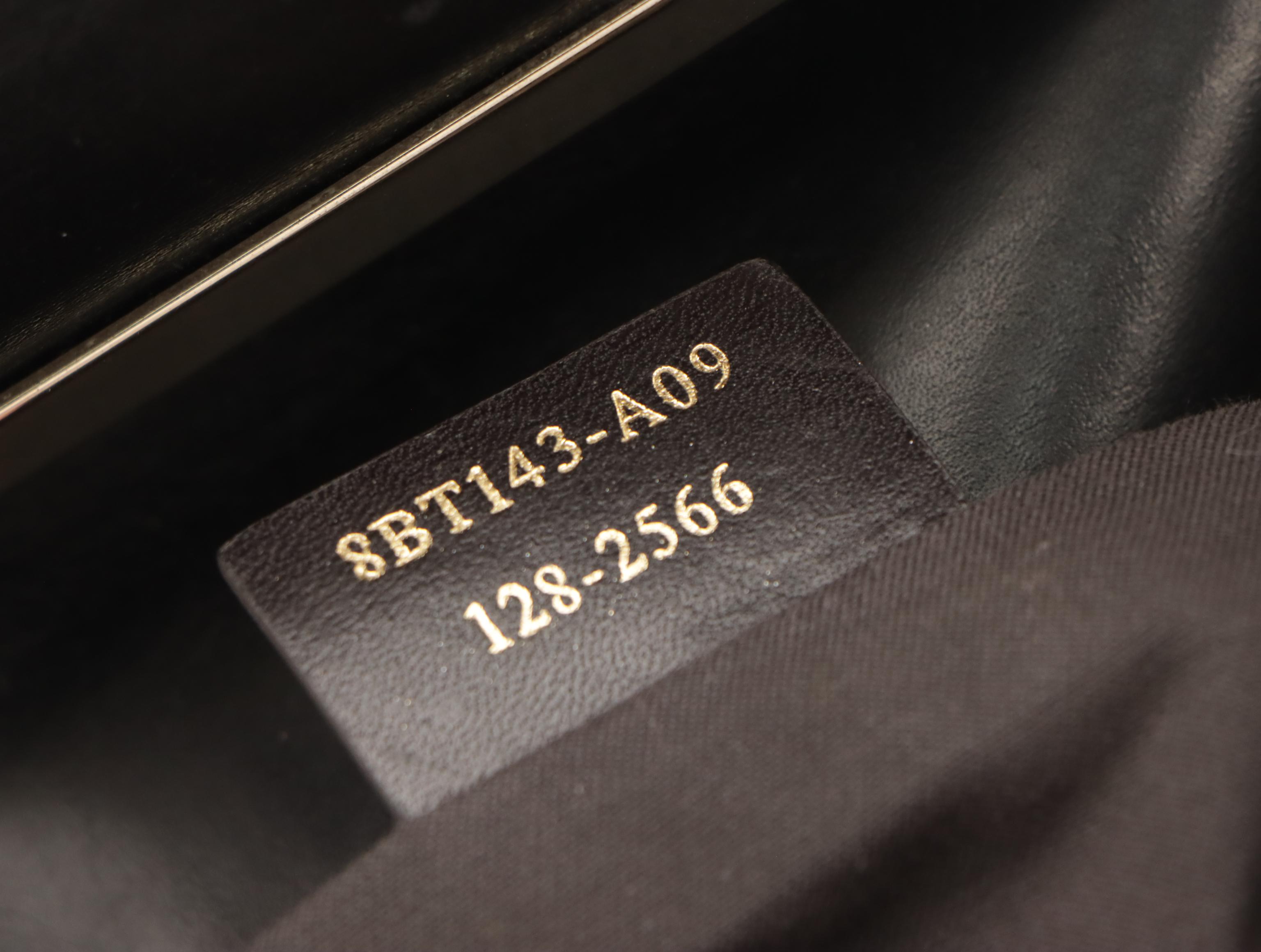 Fendi FF Flap Chain Strap Bag in Black Calfskin Leather