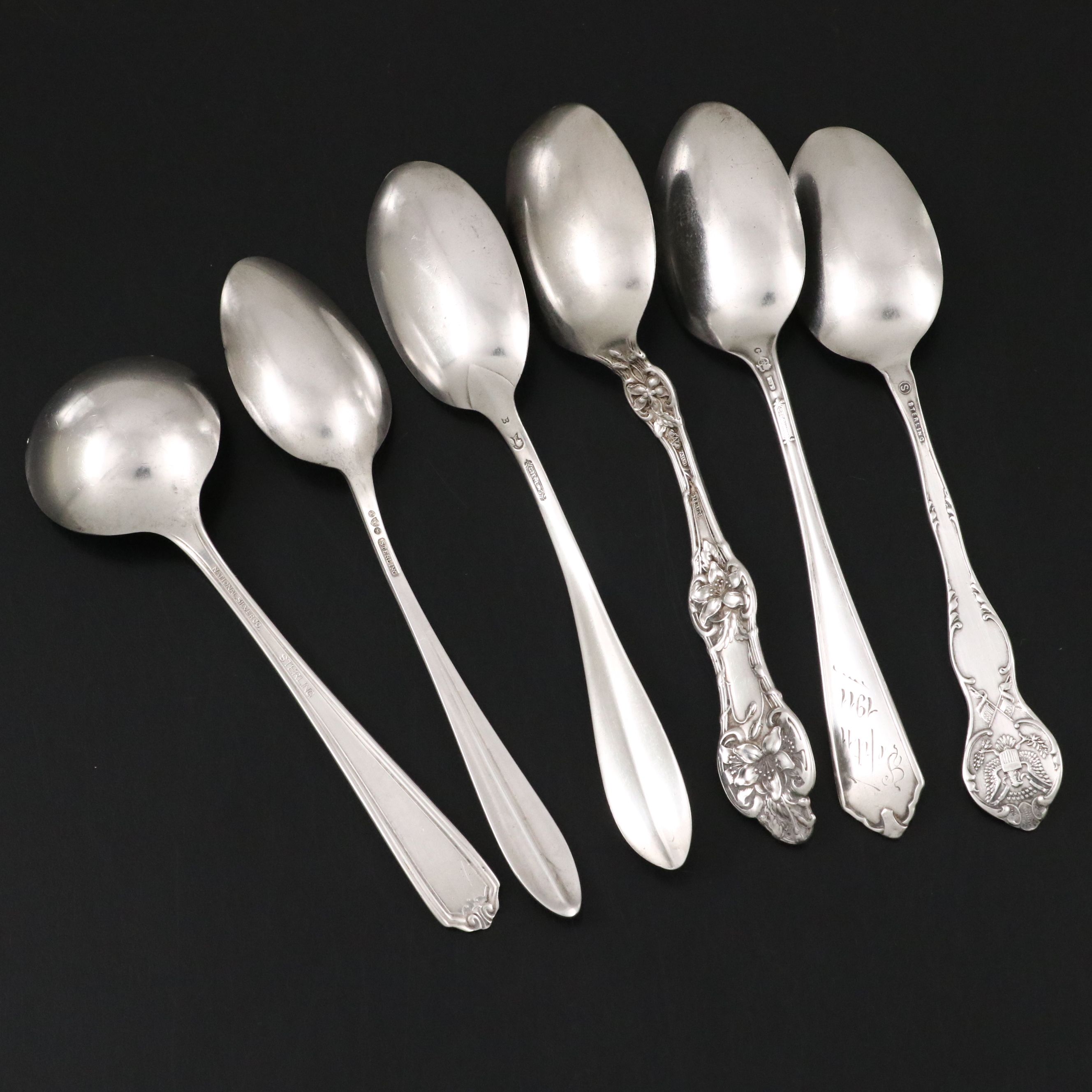 American Sterling Silver Teaspoons and Souvenir Spoons