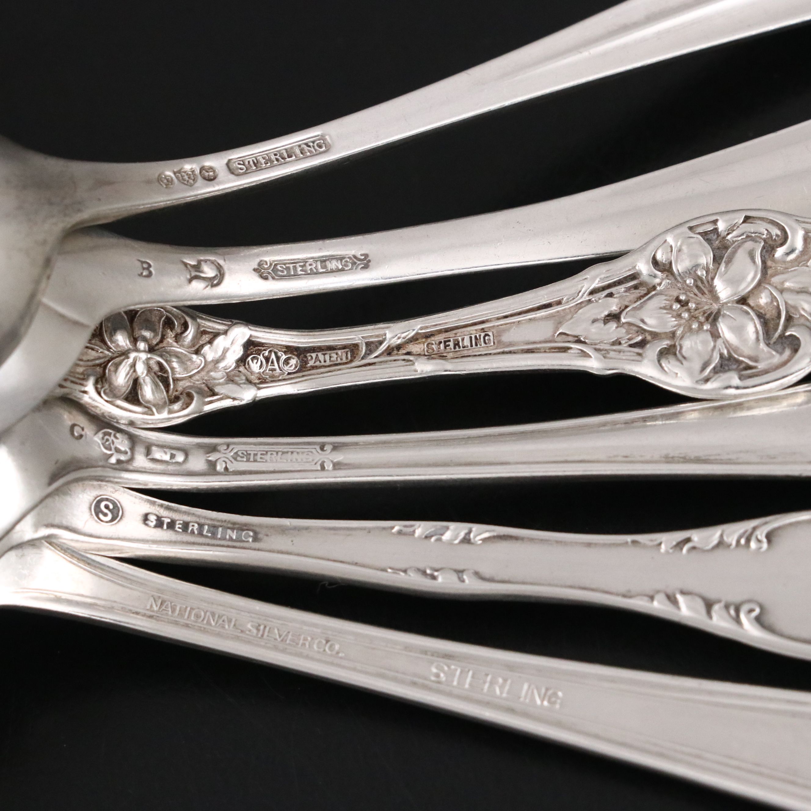 American Sterling Silver Teaspoons and Souvenir Spoons
