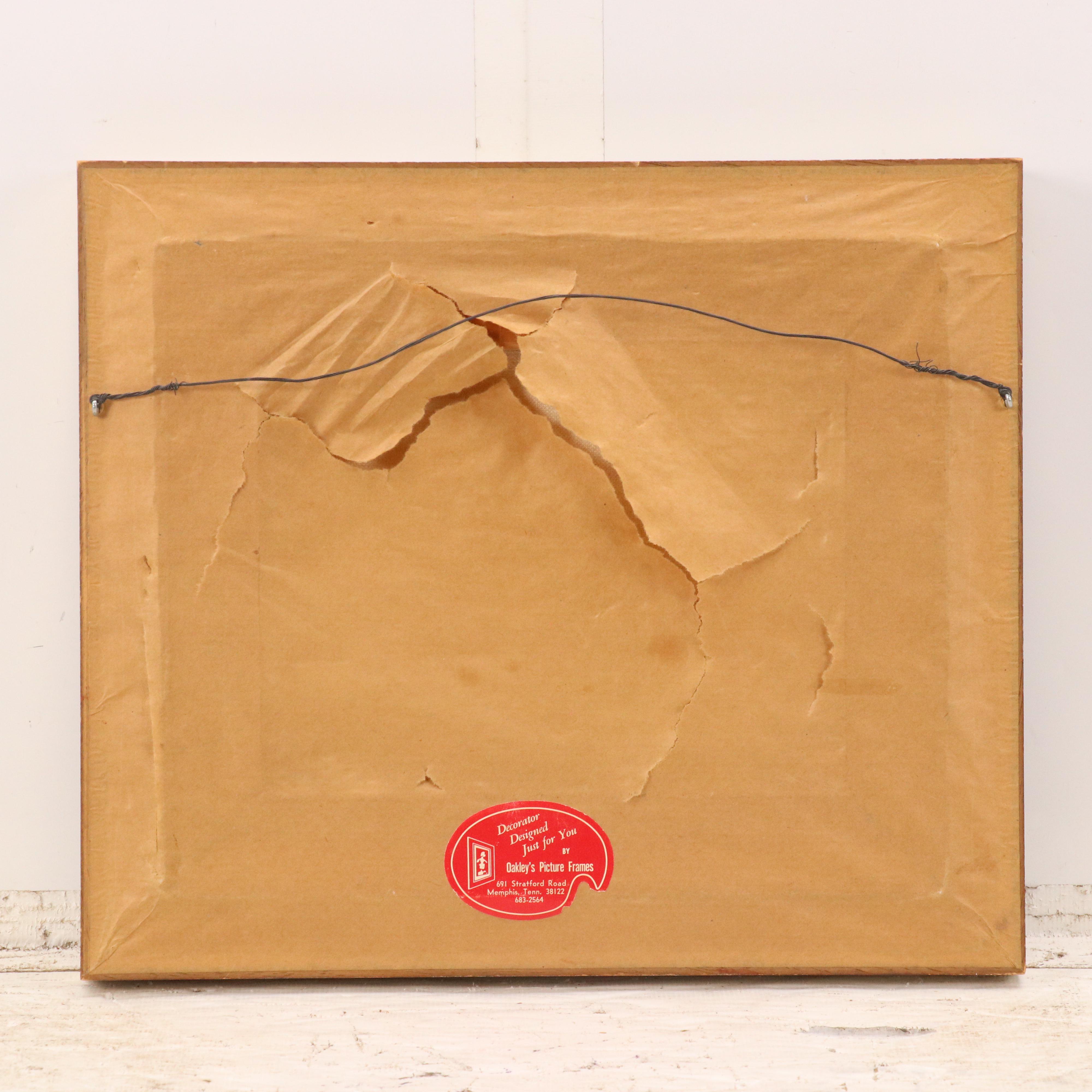 Margaret Hudson Oil Painting of Figures in Rowboat, 1979